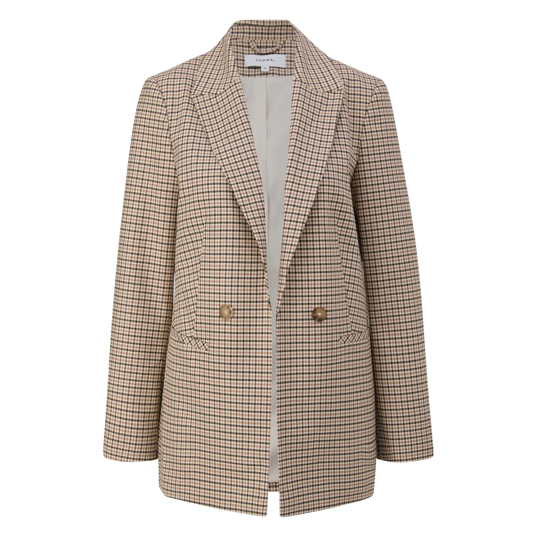 Moderne Karierter Blazer Damen COMMA