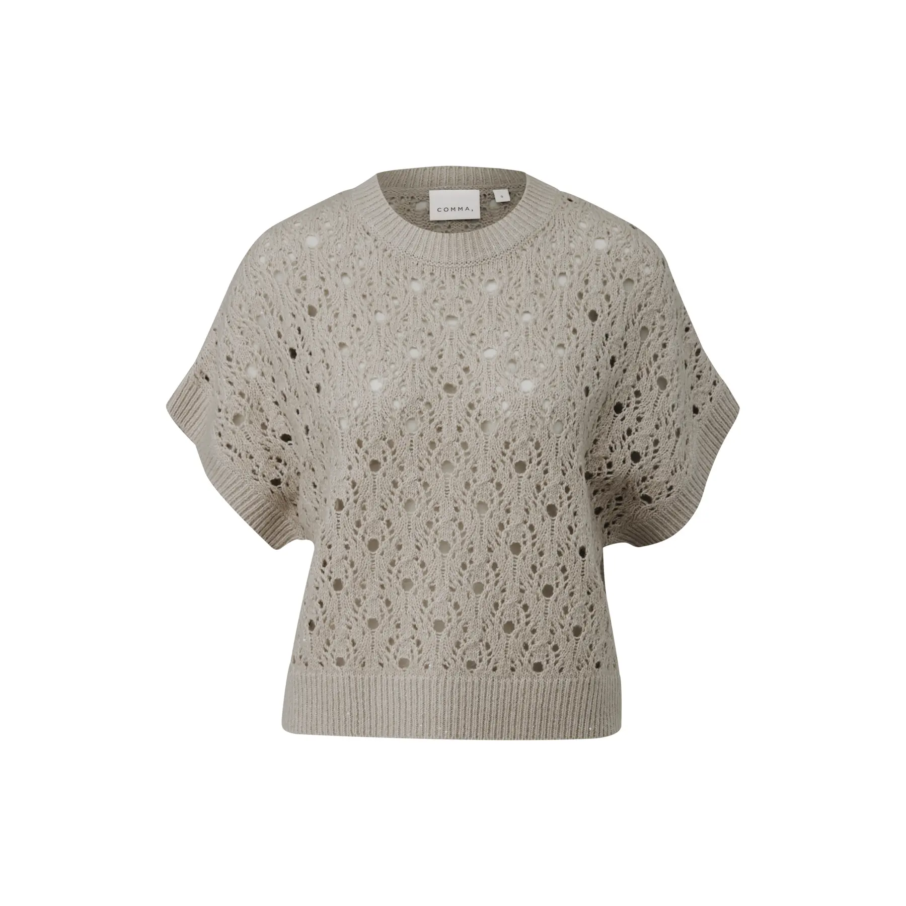 Pull motivo traforato e paillettes scintillanti donna COMMA