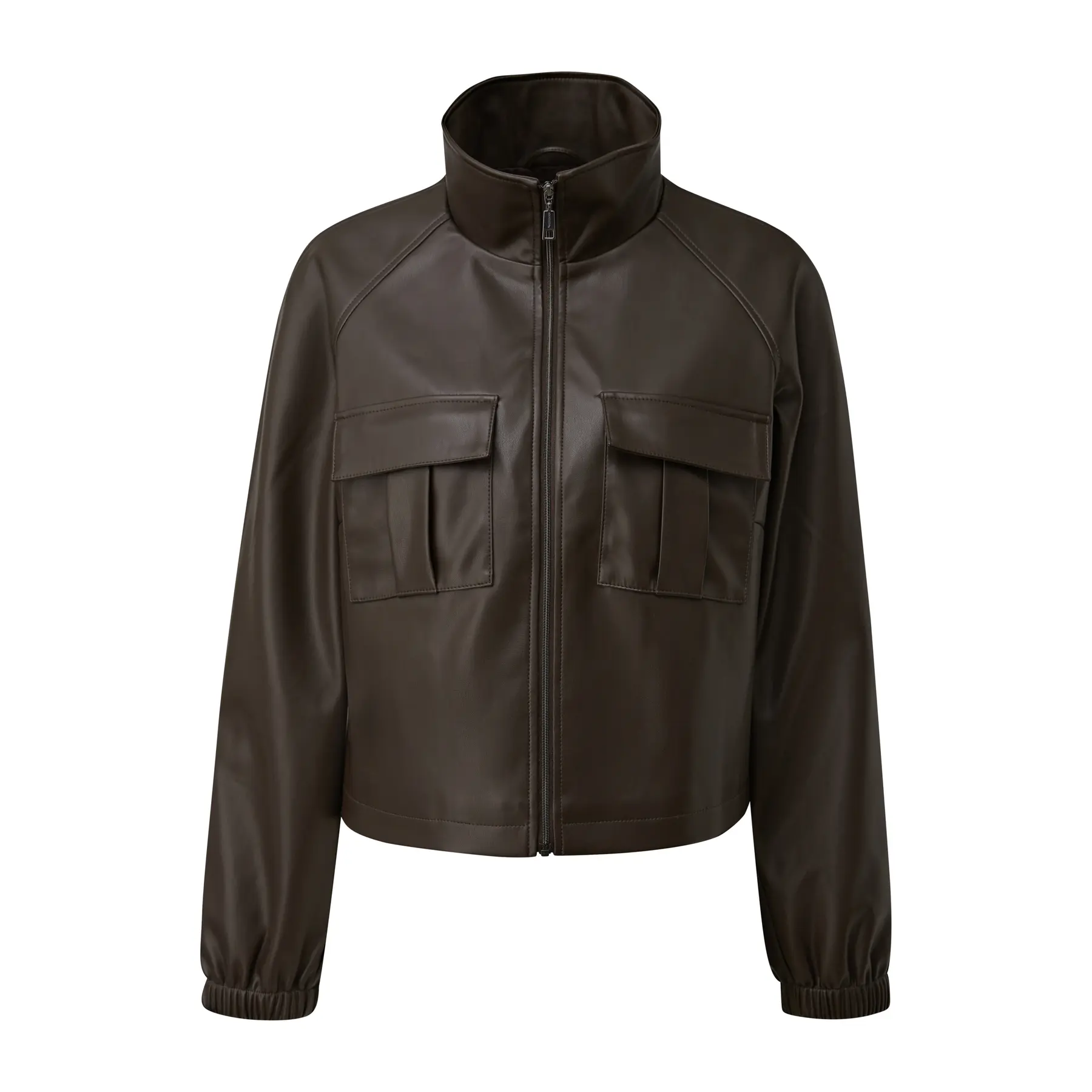 Kurze Innenjacke aus Kunstleder für Damen COMMA