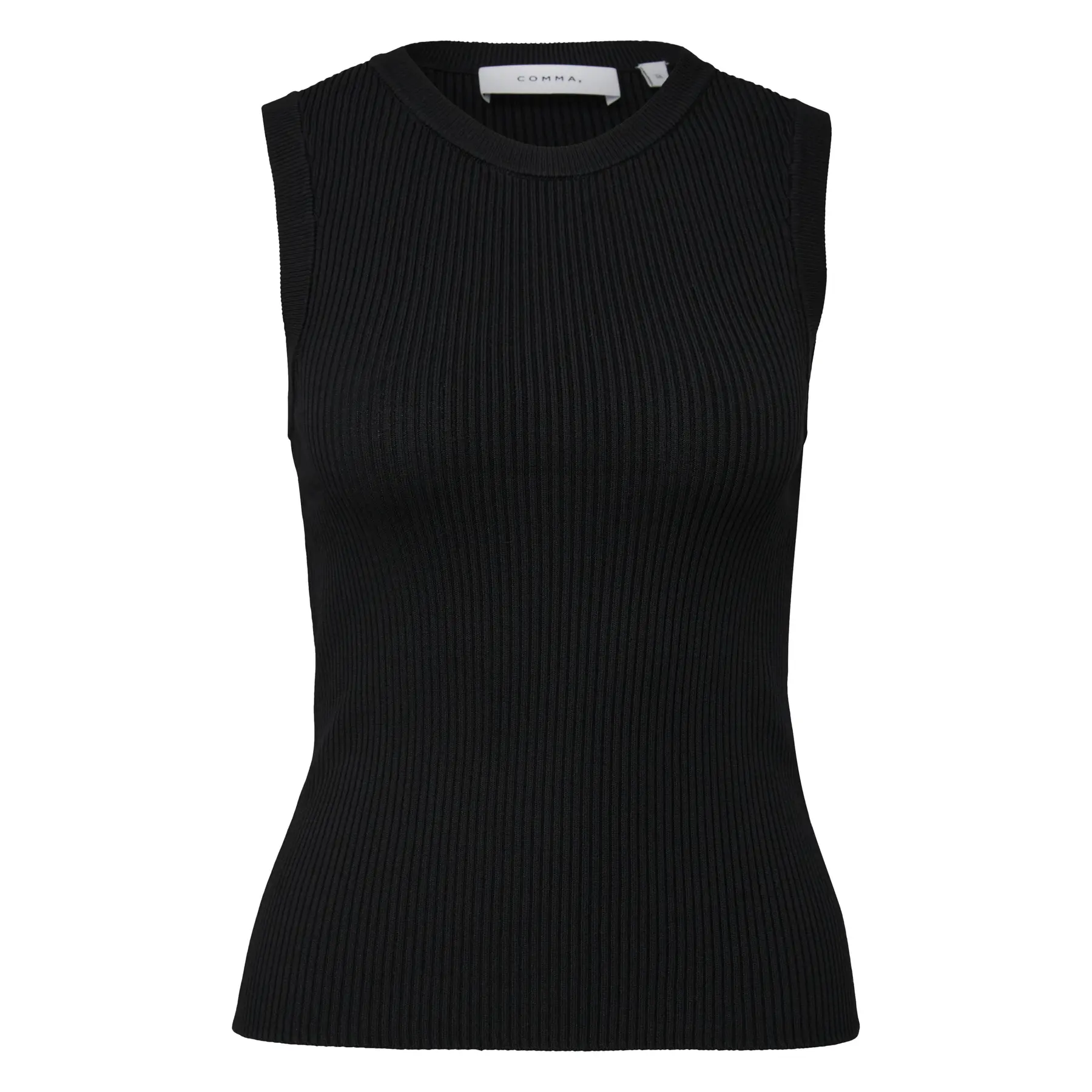 Canotta aderente in maglia a costine donna COMMA