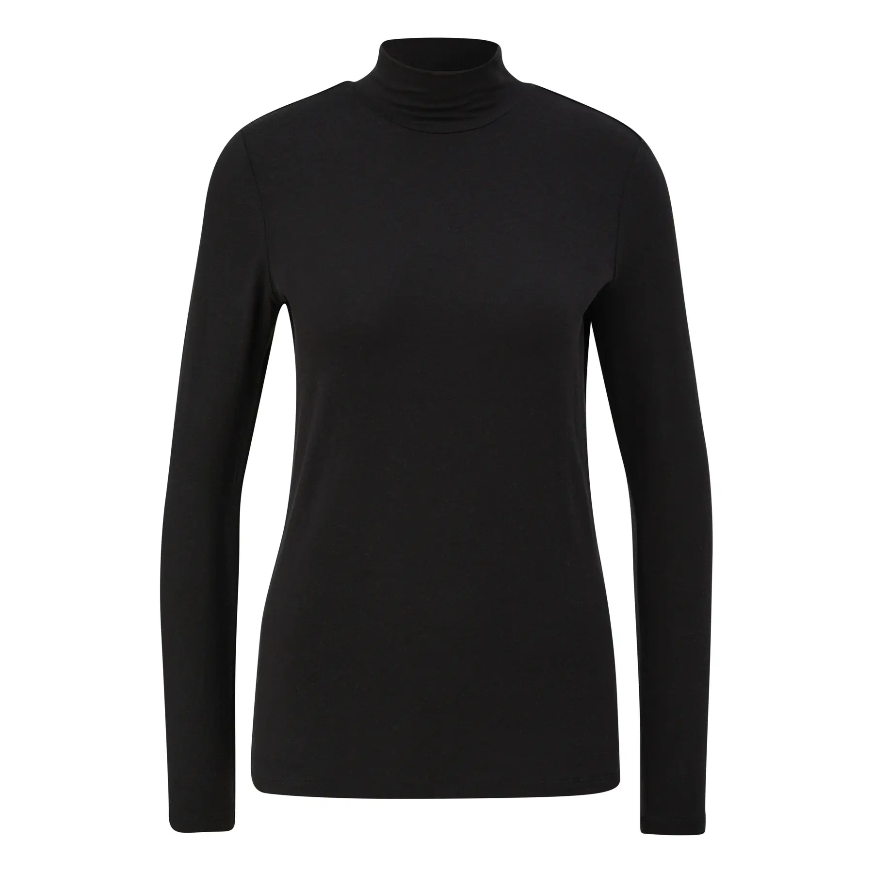 Damen Langarmshirt aus Lyocell mit Stehkragen COMMA