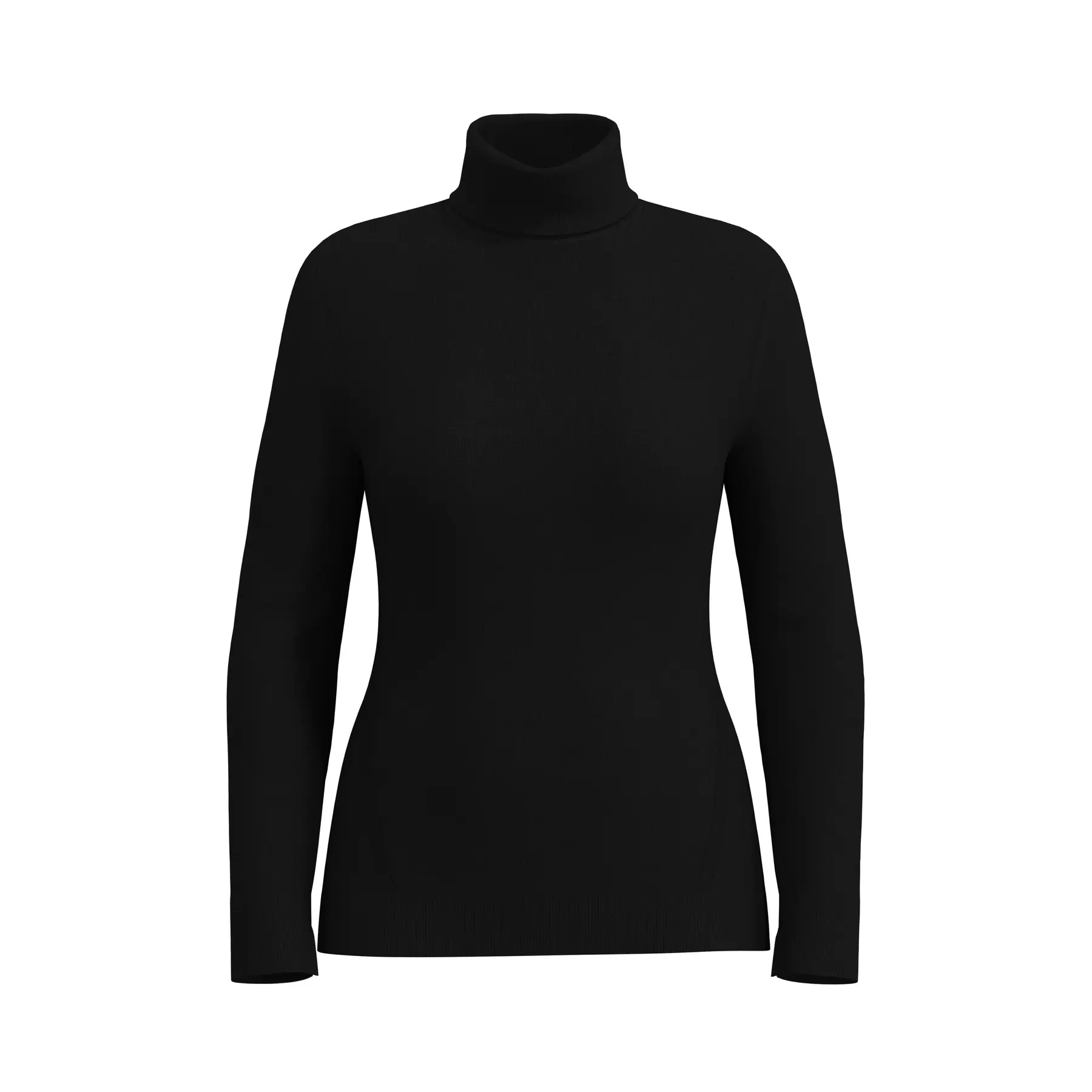 Körpernahe Rollkragenpullover mit langen, geschlitzten Ärmeln für Damen COMMA