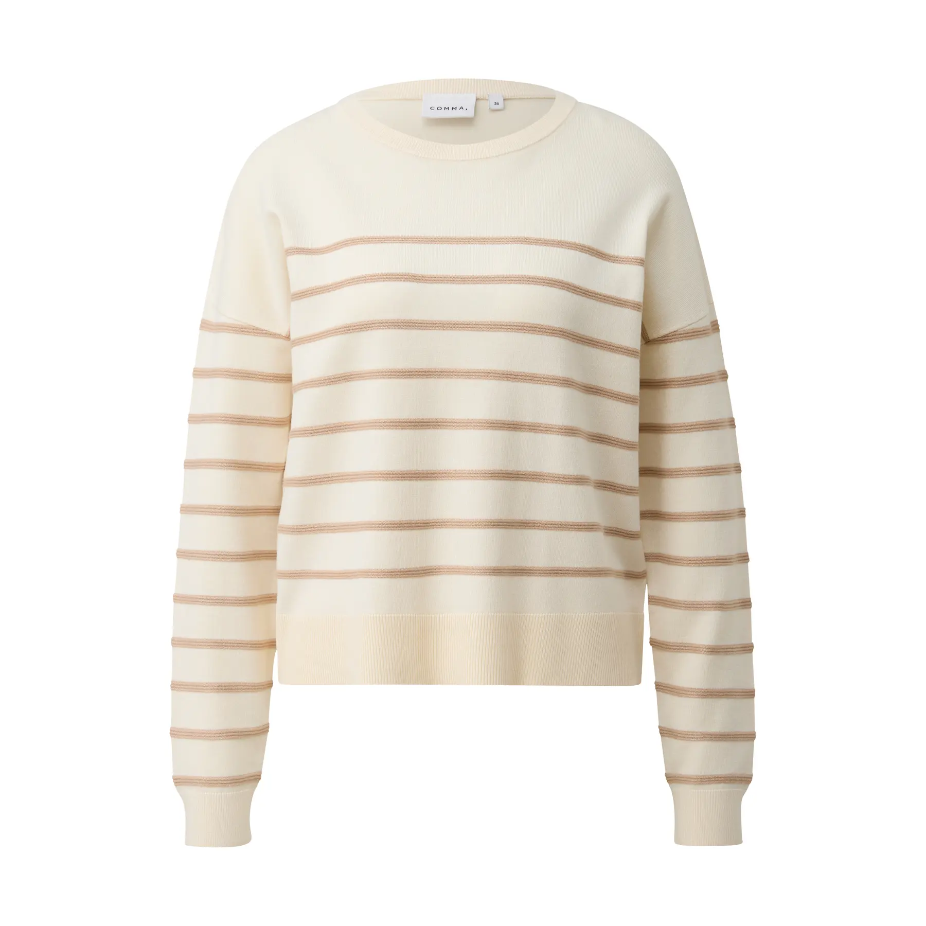 Pull motivo a righe testurizzato donna COMMA