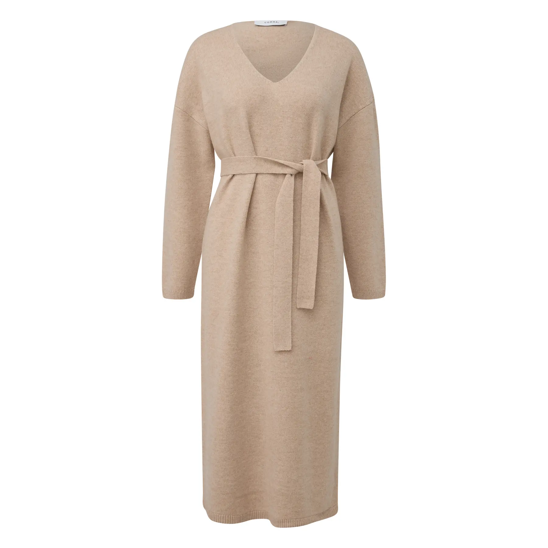 Flatterende V-hals midi pull jurk voor dames COMMA