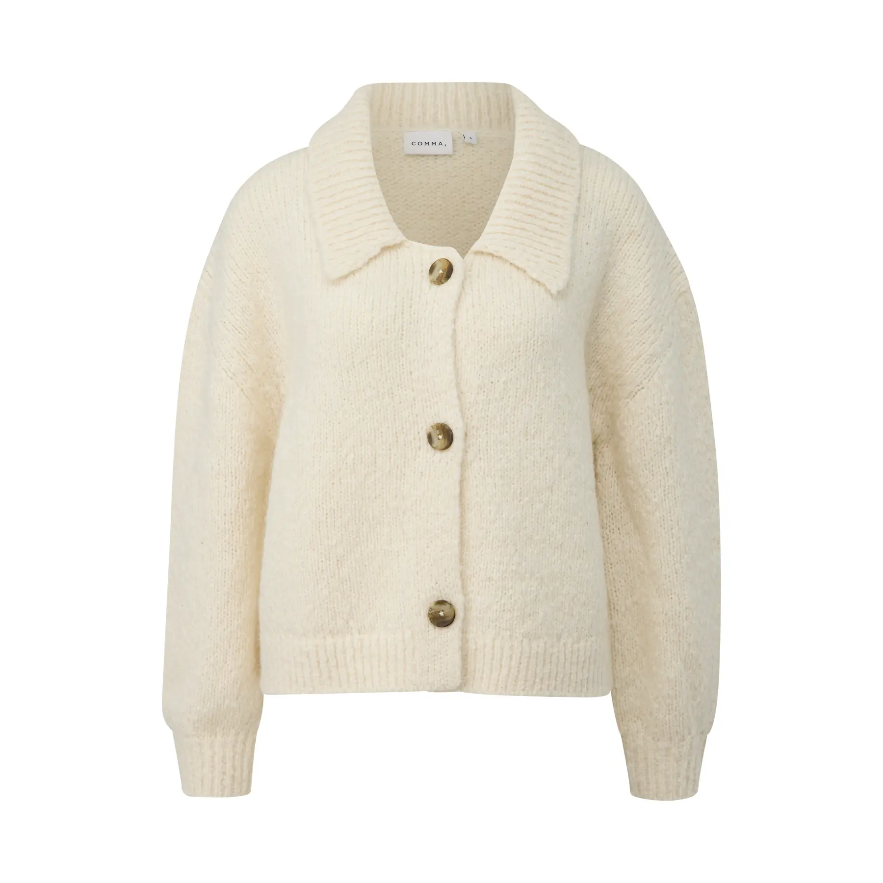 Dicker Strickcardigan aus Wolle- und Alpakagemisch Damen COMMA