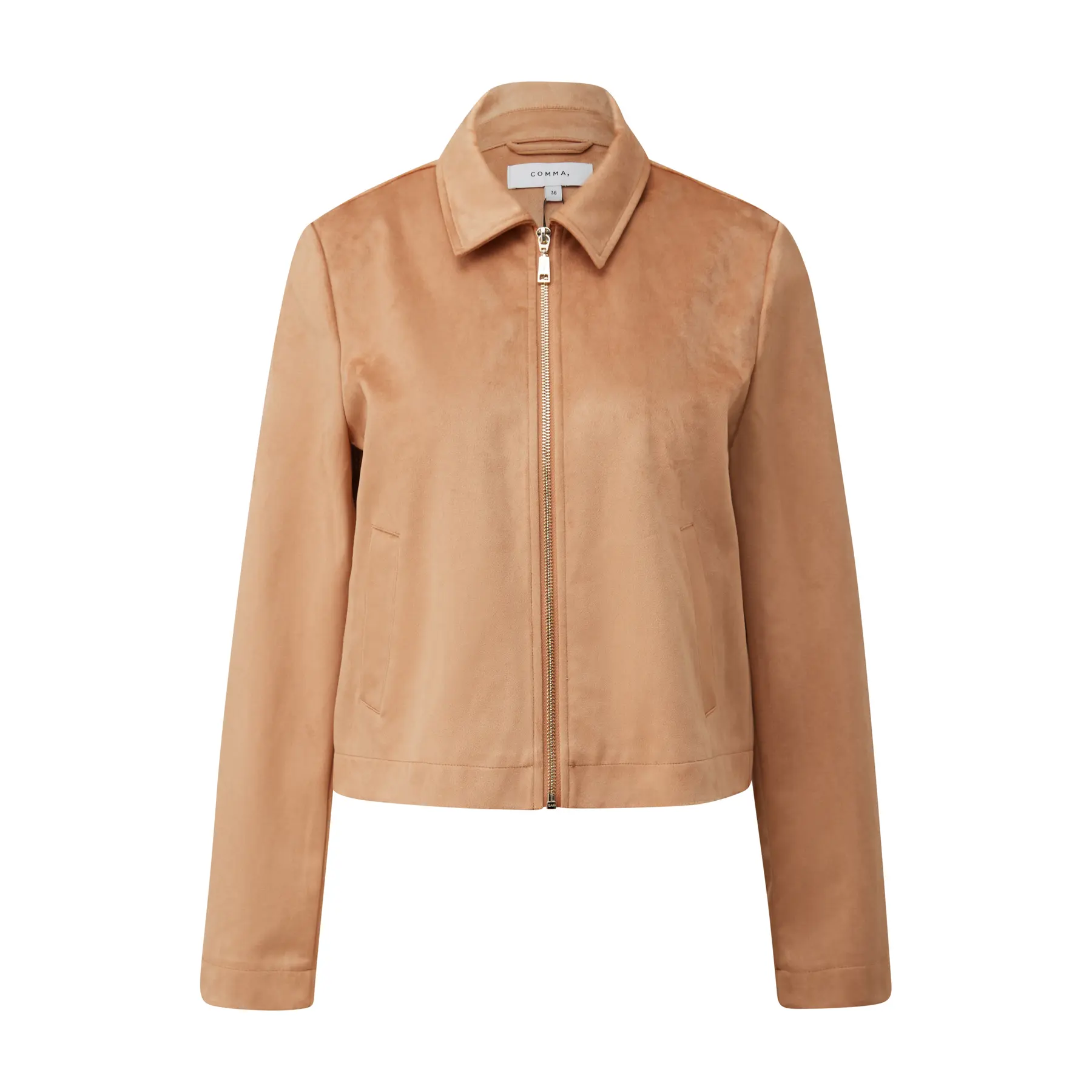 Leichte Innenjacke aus Wildlederimitat für Frauen COMMA