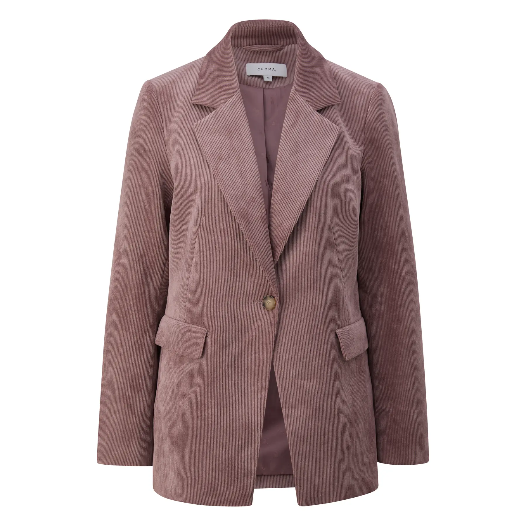 Blazer Classico in Velluto a Costa Donna COMMA