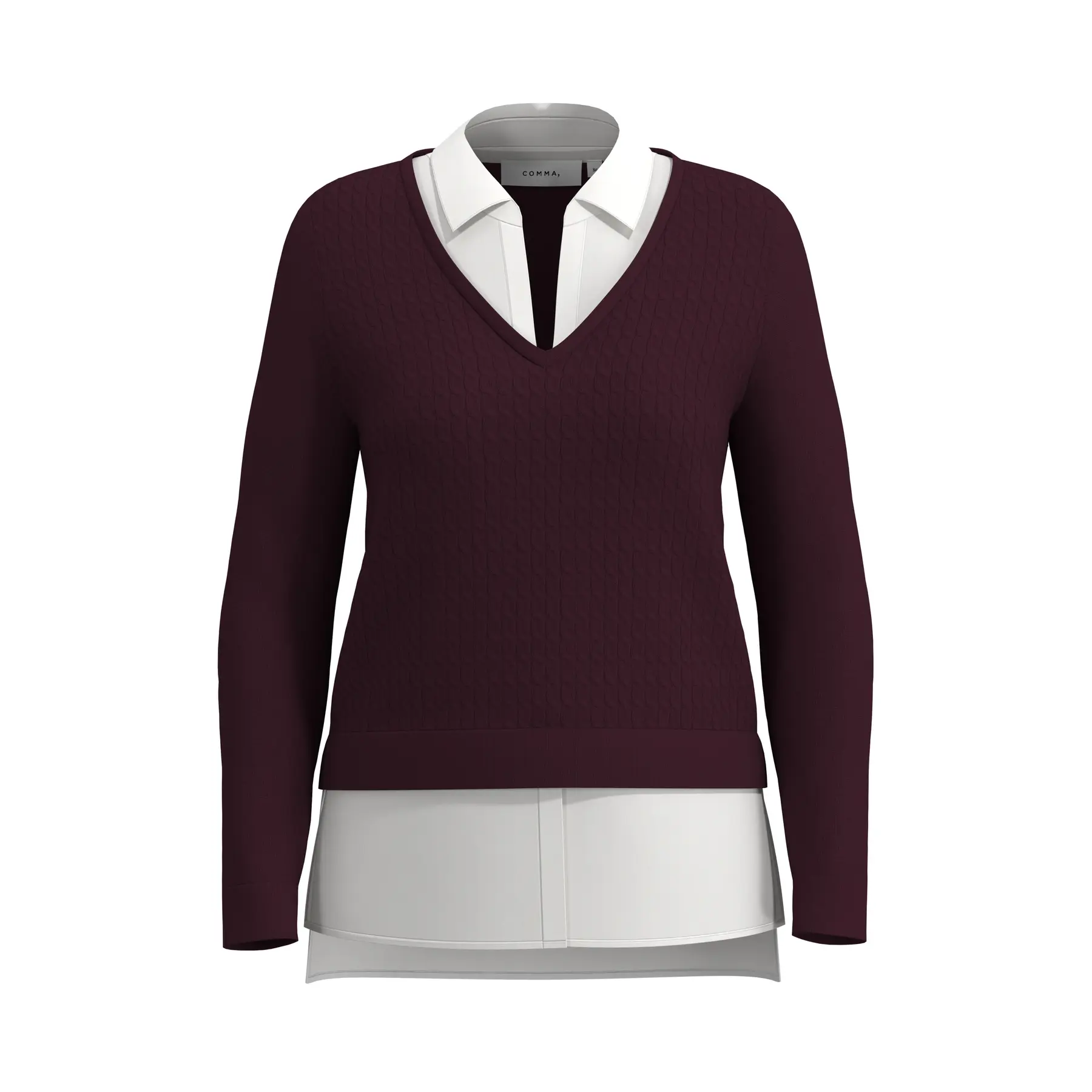 Pull 2 in 1 collo V donna COMMA