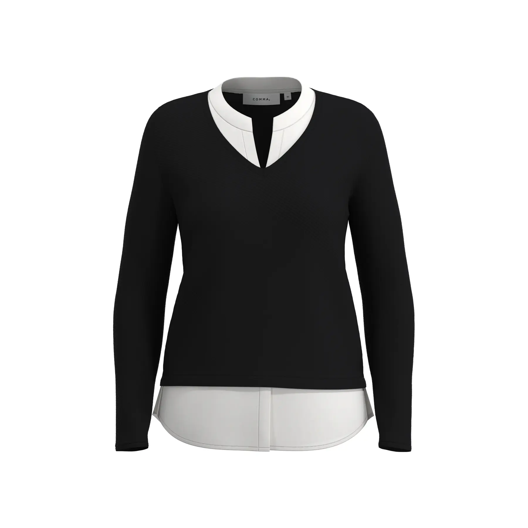 Pull Col Montant e Col a V Donna COMMA