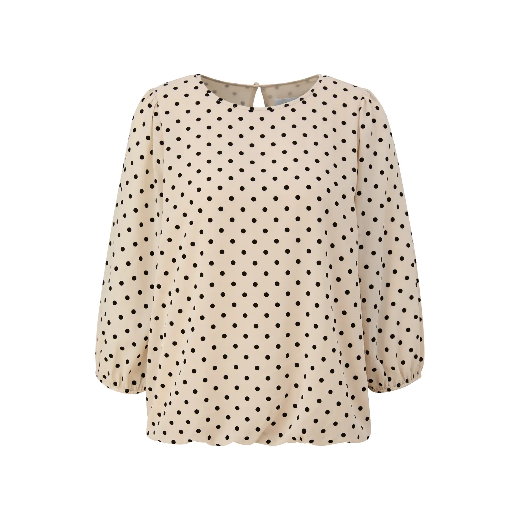Blusa in mussola con stampa a pois e maniche 3/4 donna COMMA