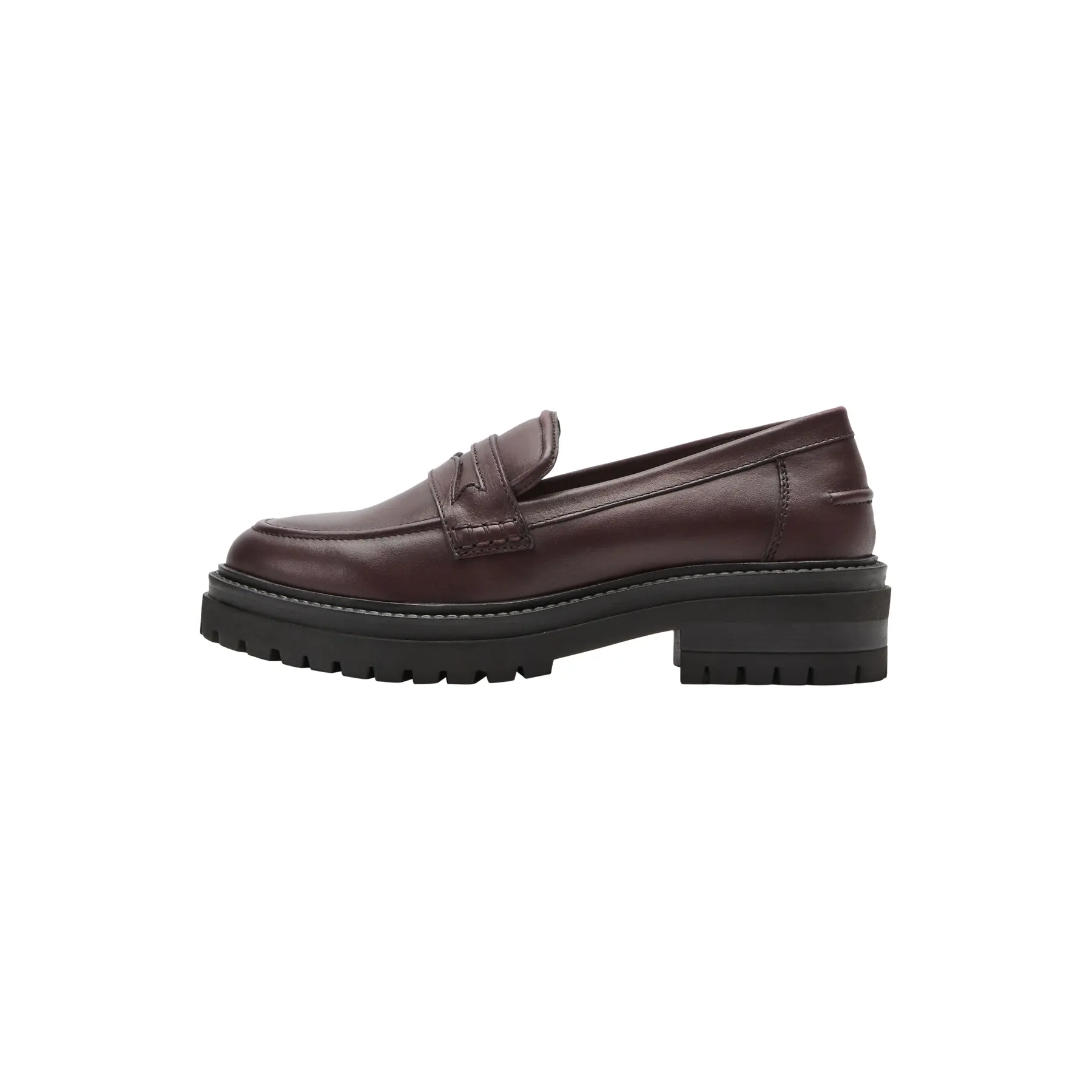 Mocassini con soletta platform in pelle mista donna COMMA