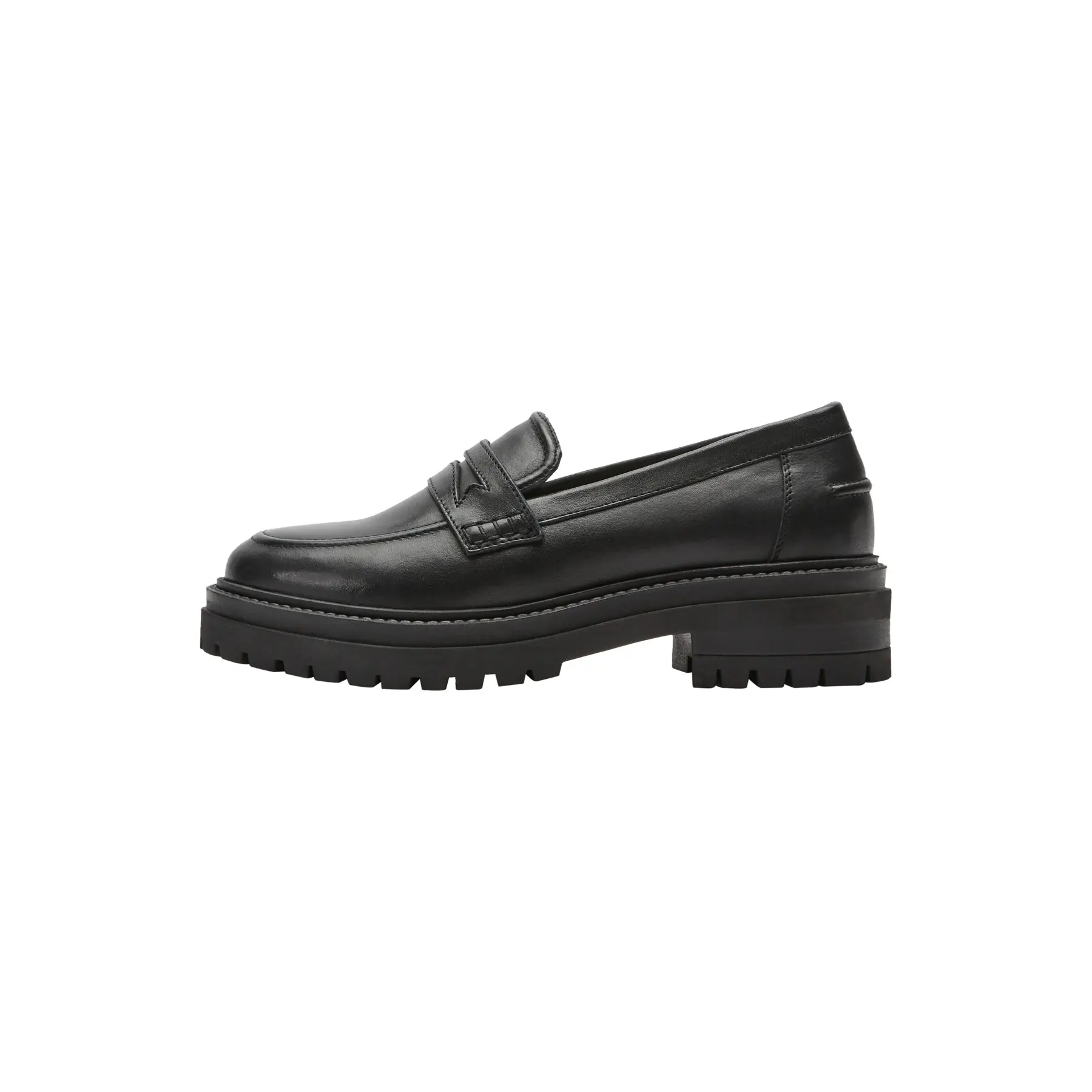 Mocassini con soletta platform in pelle mista donna COMMA