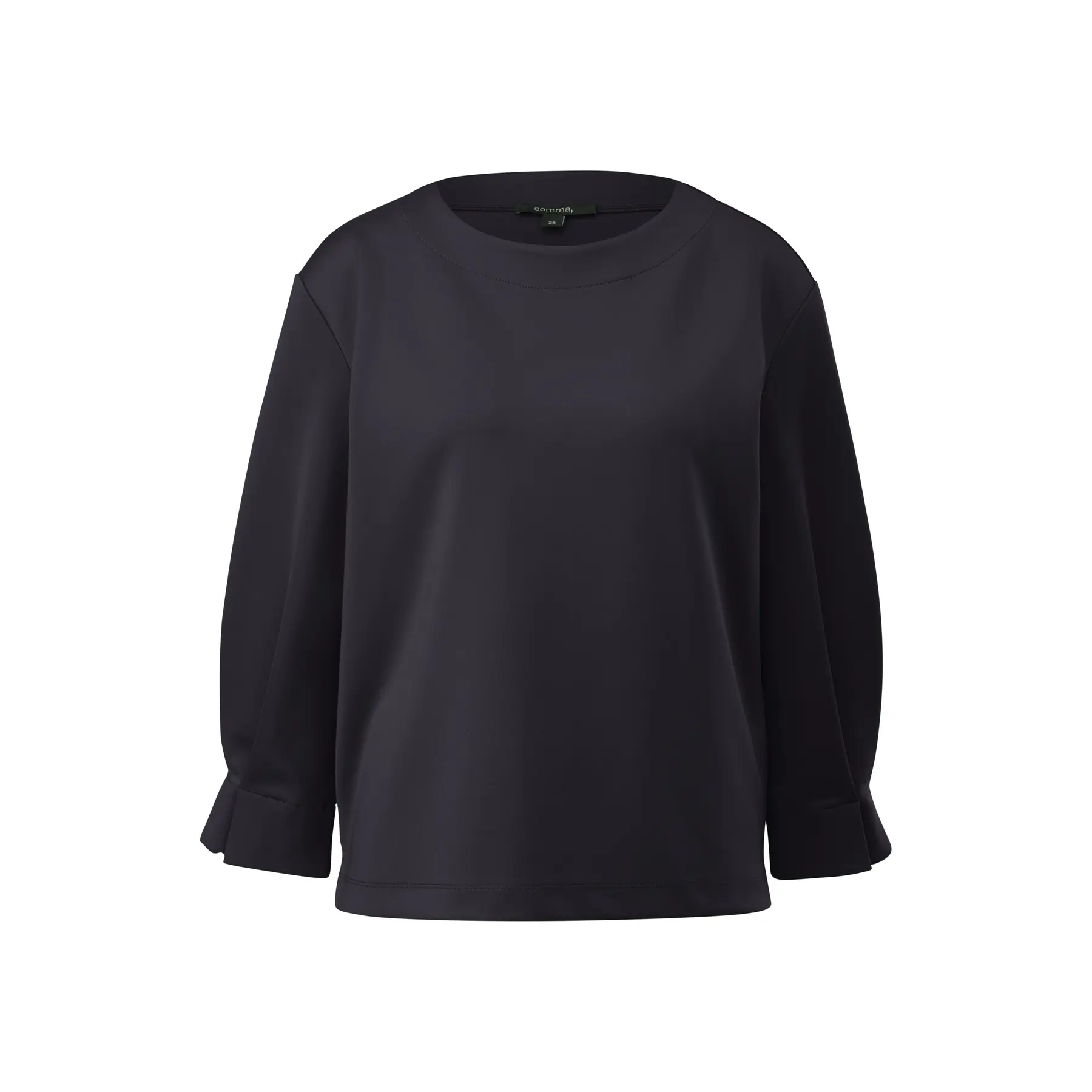 Felpa in jersey interlock a maniche 3/4 donna COMMA