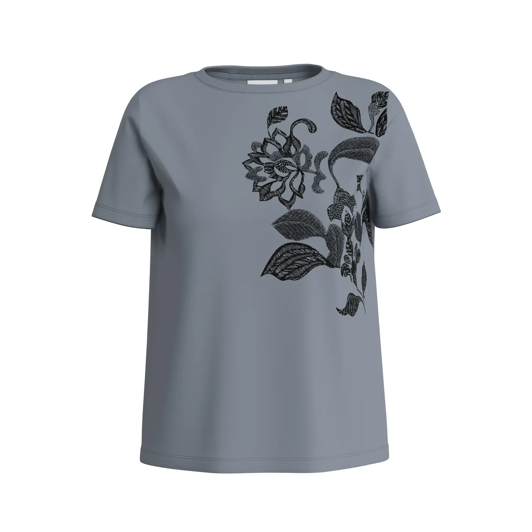T-shirt stampato davanti in misto cotone donna COMMA