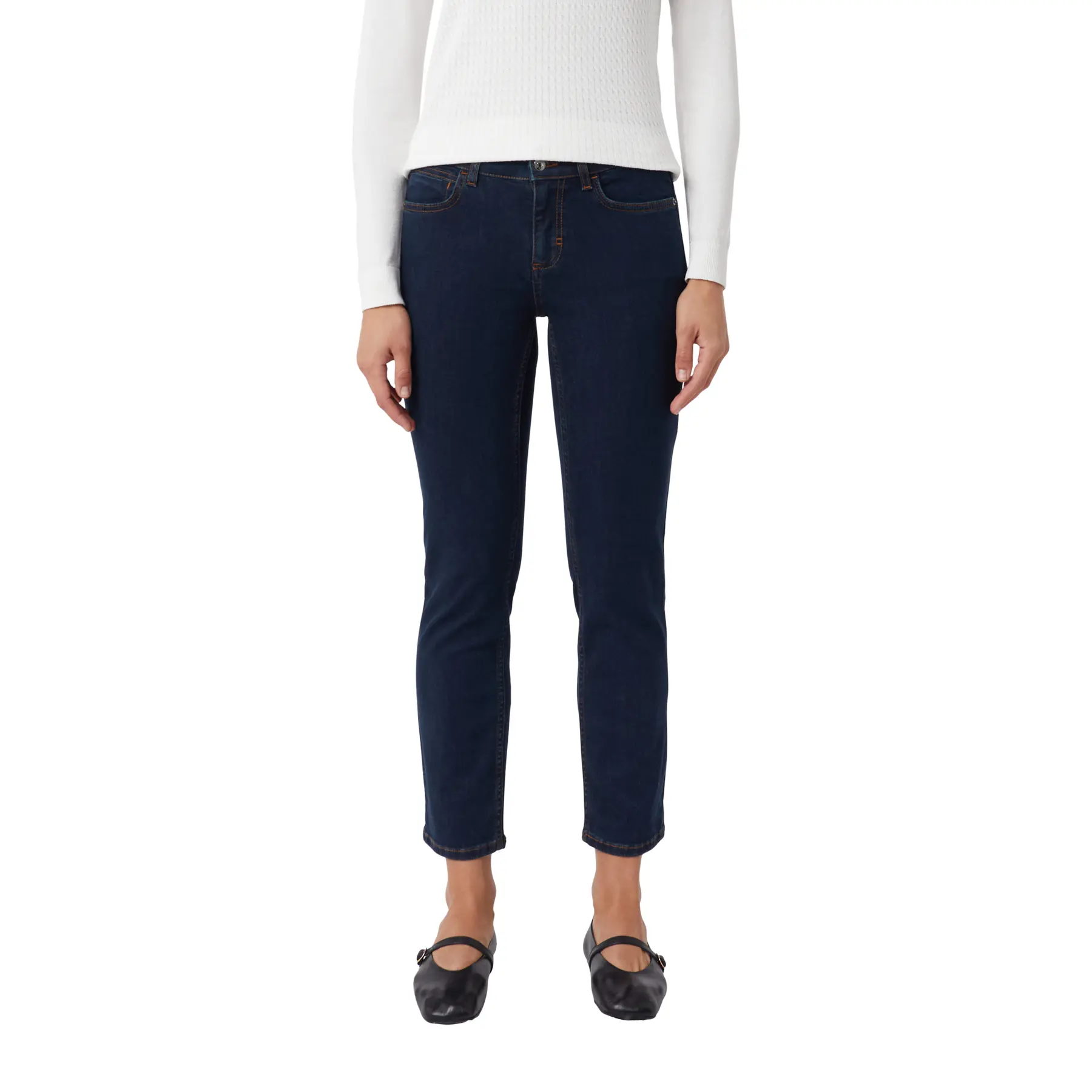 Jeans Slim a vita media e 5 tasche donna COMMA