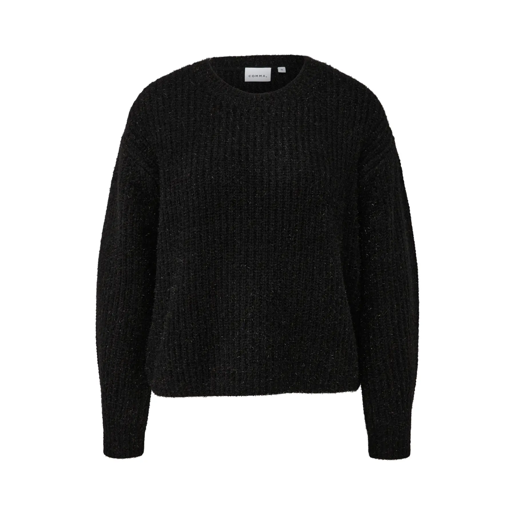 Pull court in maglia con filati scintillanti donna COMMA