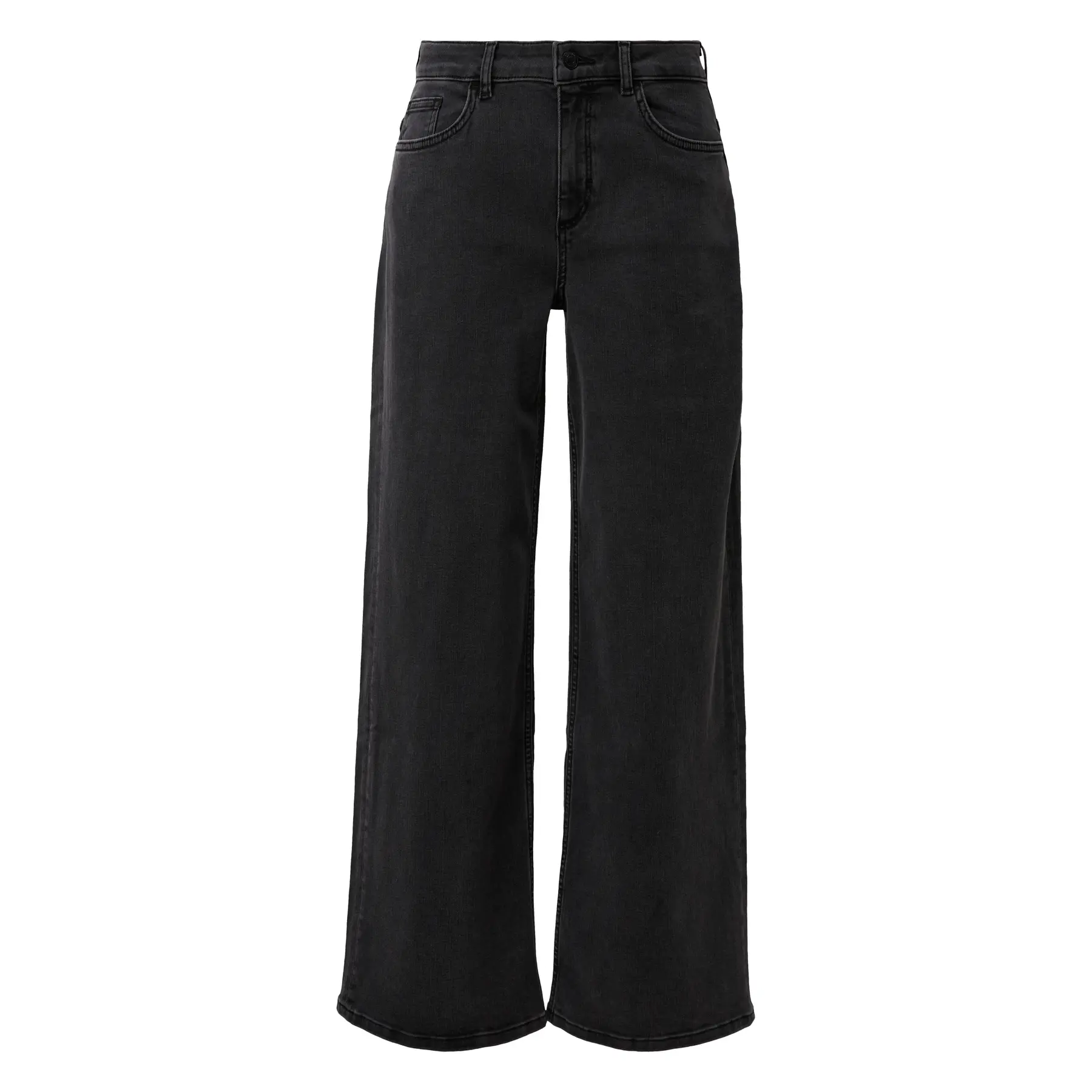 Wide Leg Jeans mit Knopf- und Reißverschluss für Damen COMMA