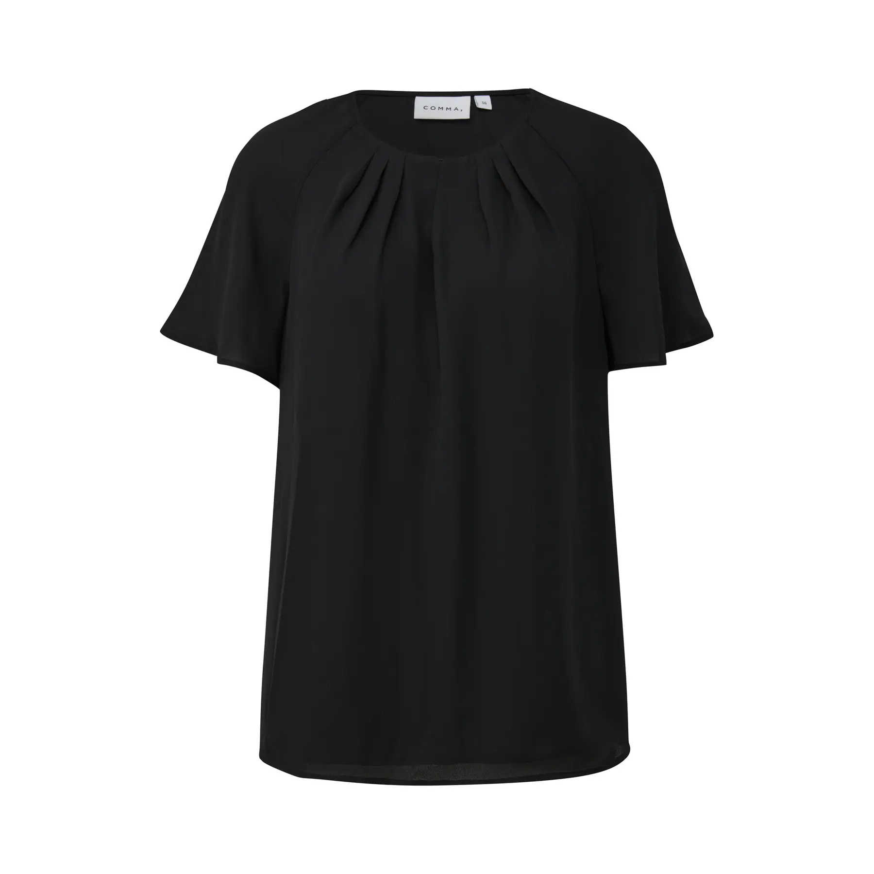 Blusa in chiffon a maniche corte donna COMMA