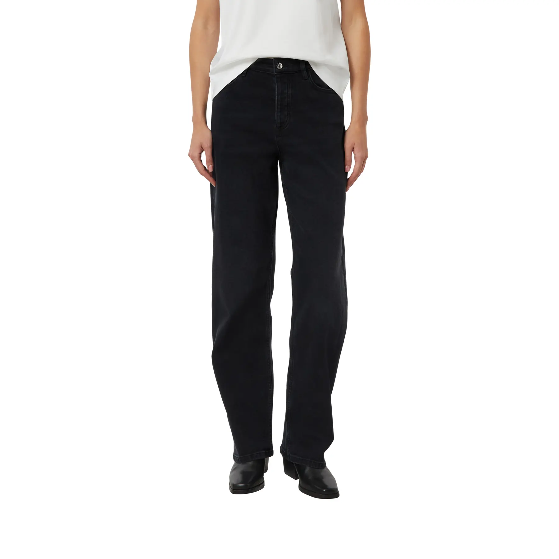 High-Waist Straight Jeans mit Knopfverschluss für Damen COMMA