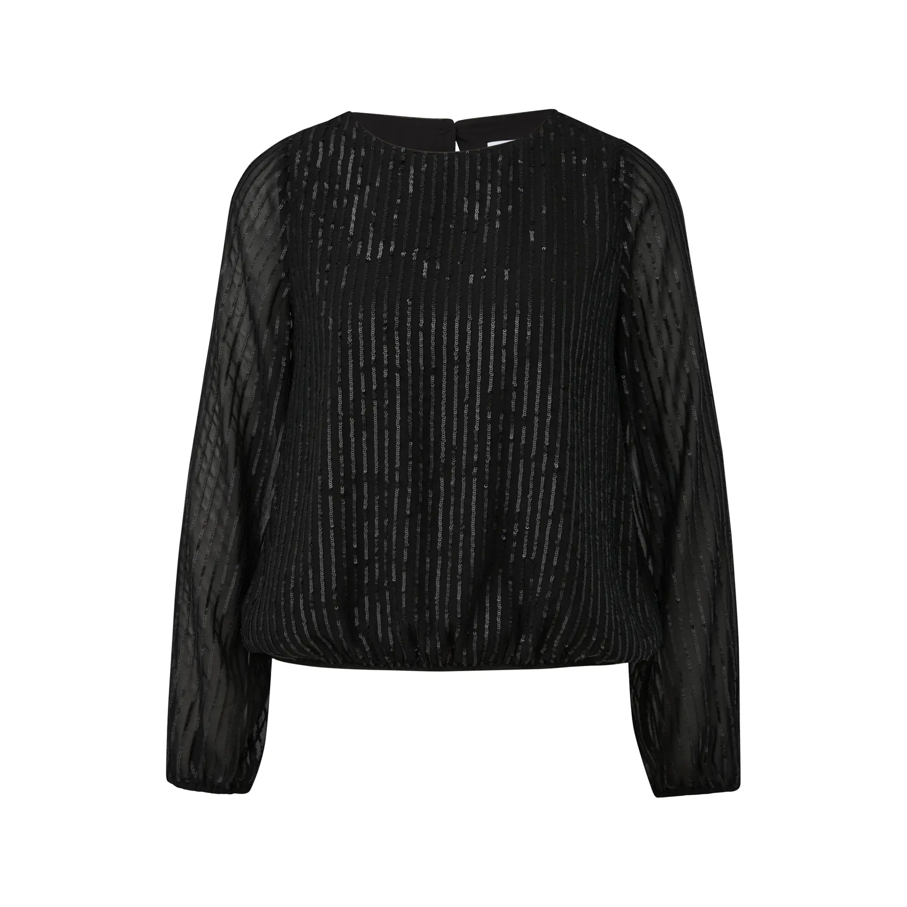 Blusa maniche lunghe con paillettes e colletto a V donna COMMA
