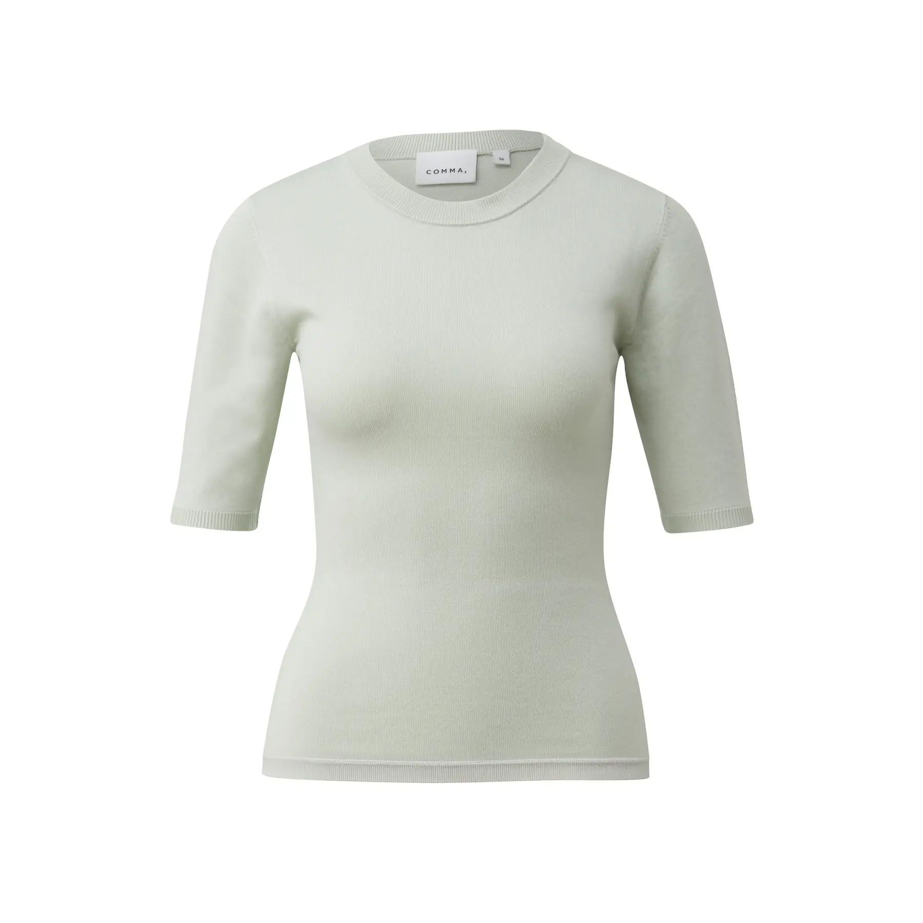 T-shirt girocollo a maniche corte in tessuto morbido donna COMMA