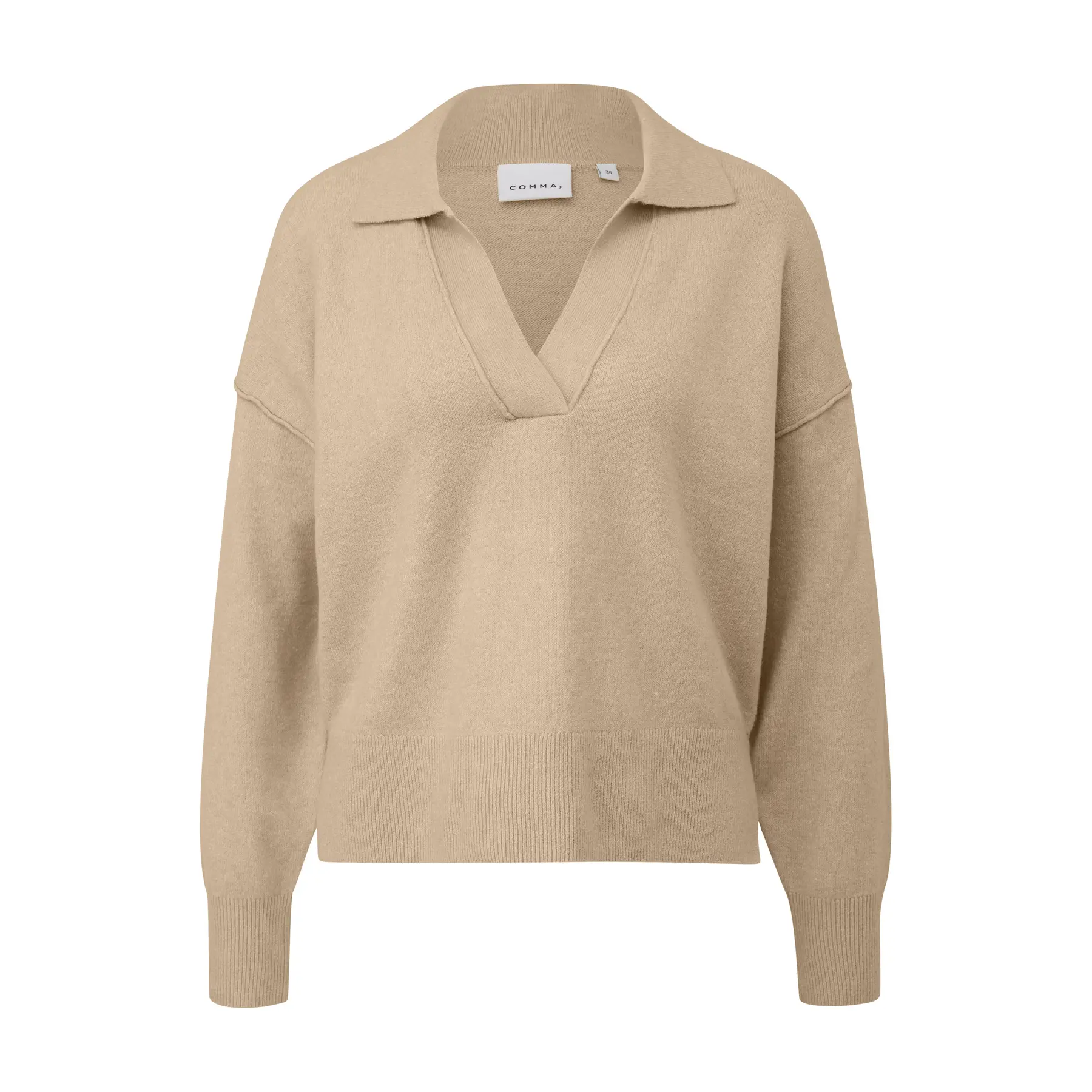 Pull col polo lässiger Schnitt Damen COMMA
