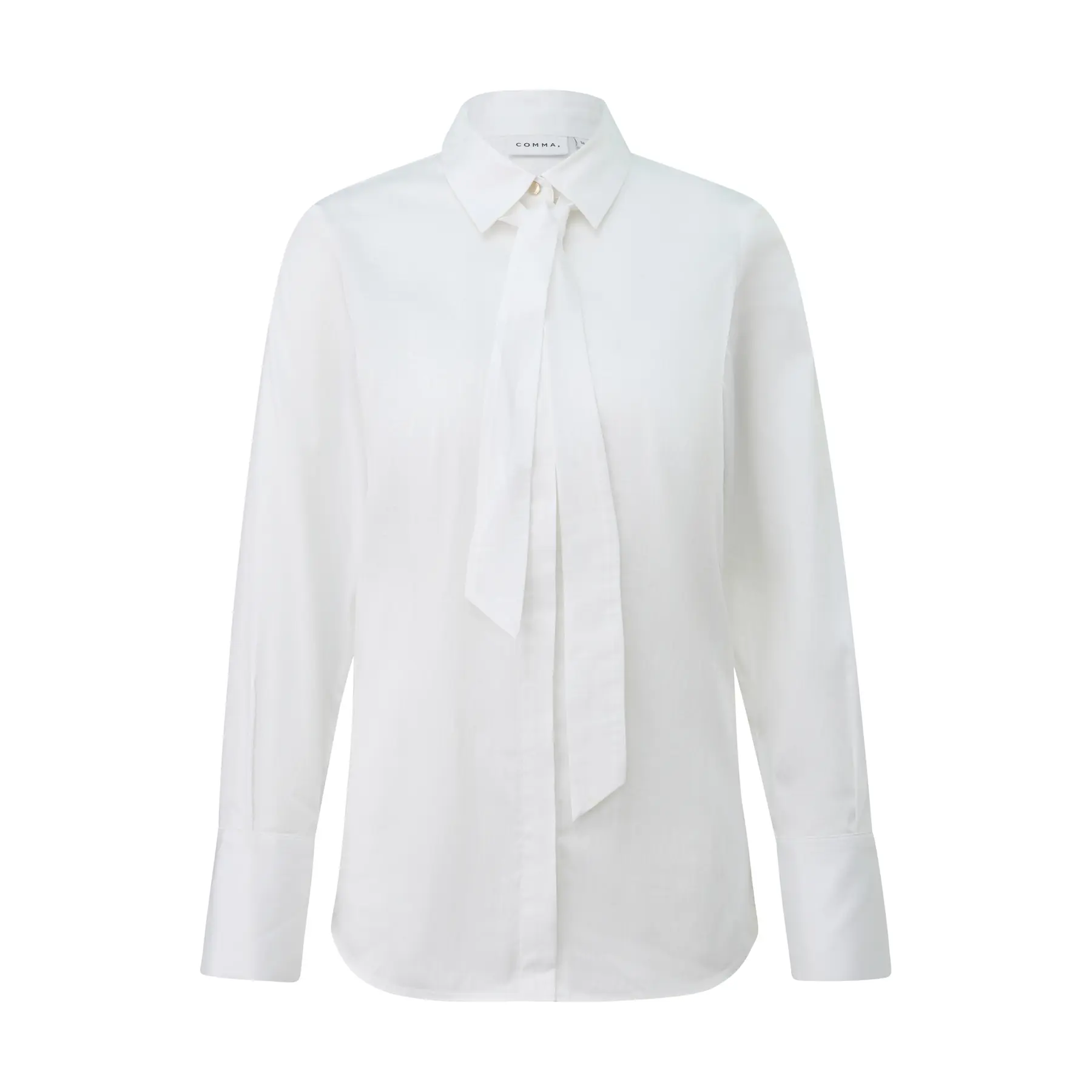 Camicia stretch in popeline con cintura removibile donna COMMA