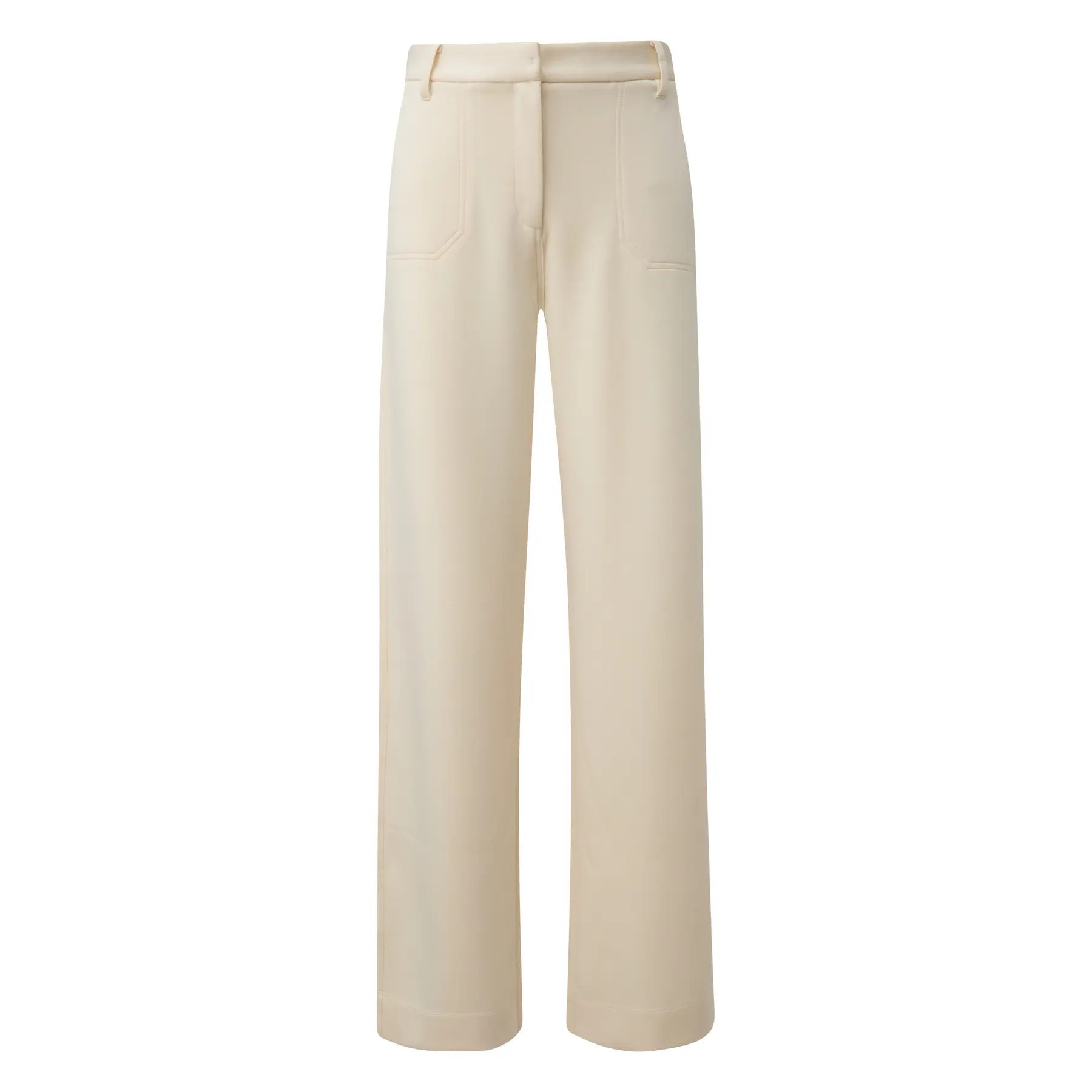 Pantalone a gamba larga con pieghe e tasche donna COMMA