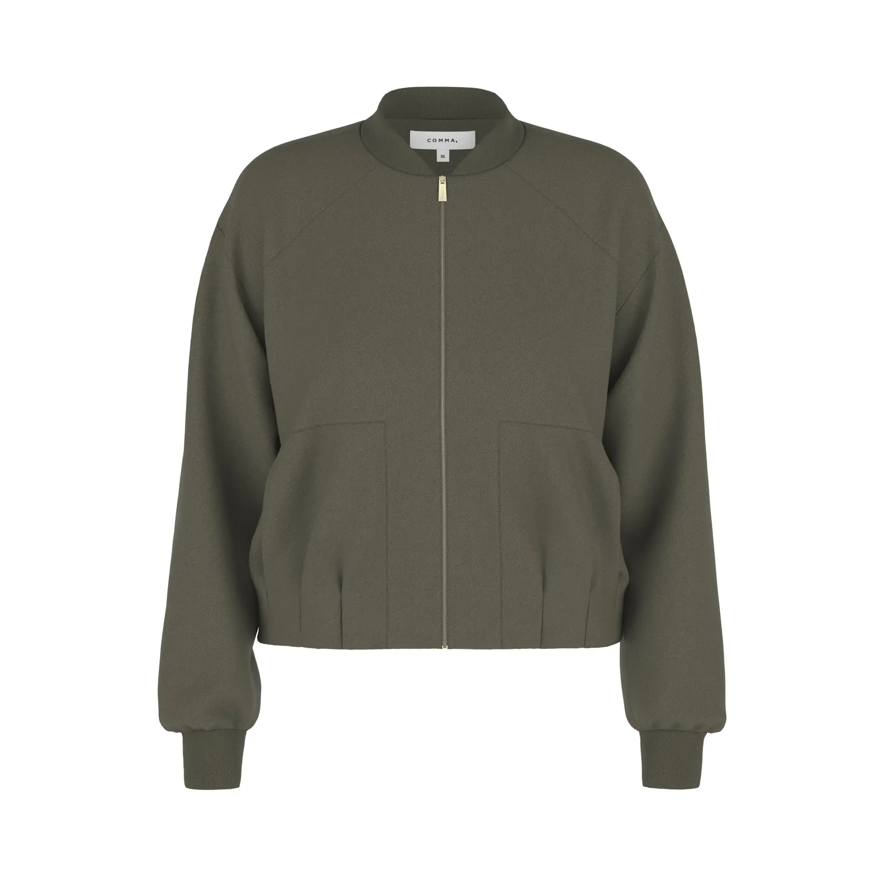 Kurze, boxy, fließende, gewebte Innenjacke für Damen COMMA