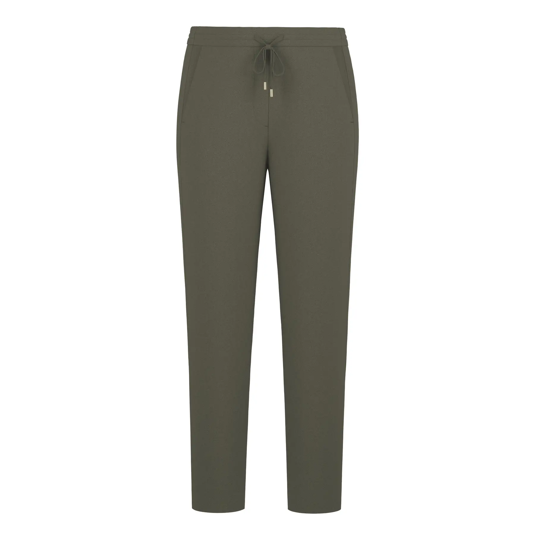 Dames joggingbroek van twill met elastische taille achterzijde COMMA