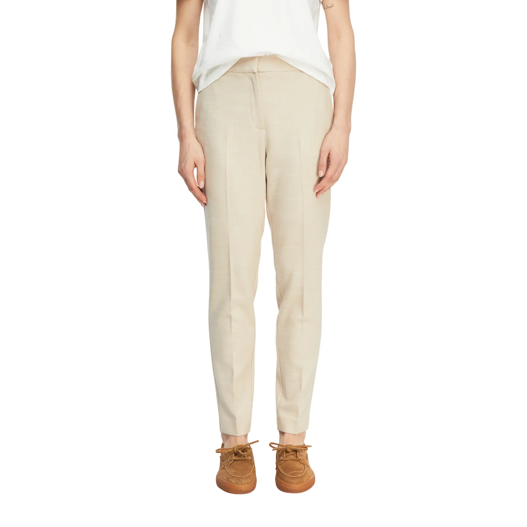 Pantaloni da costume a taglio slim e vita alta donna COMMA