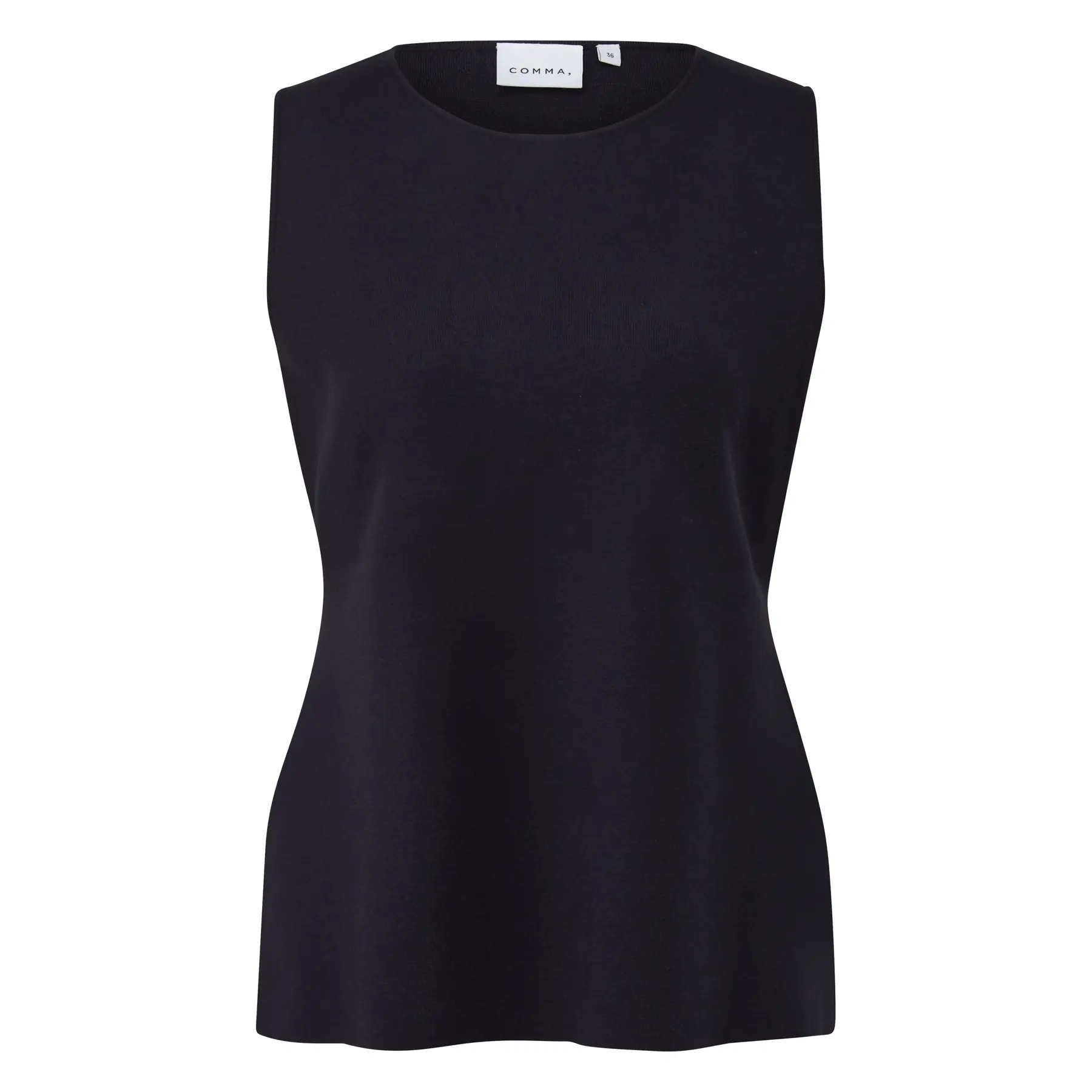 Canotta girocollo senza maniche in maglia fine donna COMMA