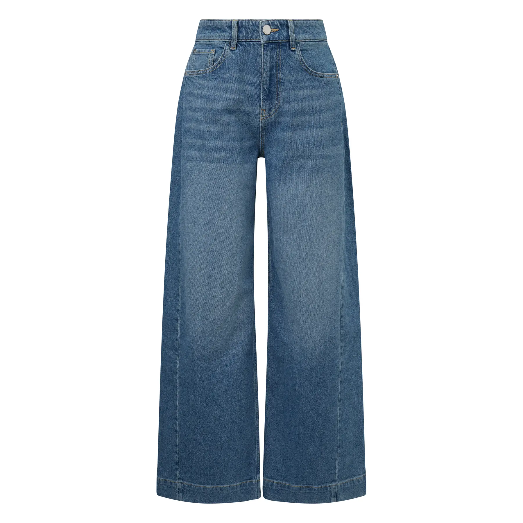 Wide Leg Jeans mit seitlichen Einsätzen Damen COMMA