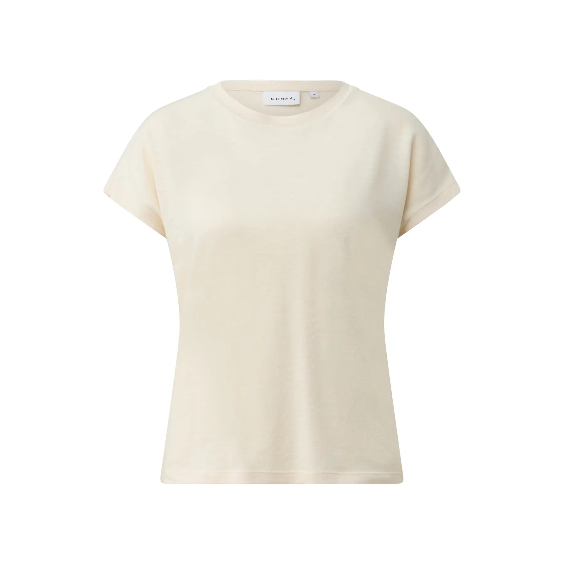 Casual T-shirt in katoen-modal voor vrouwen COMMA
