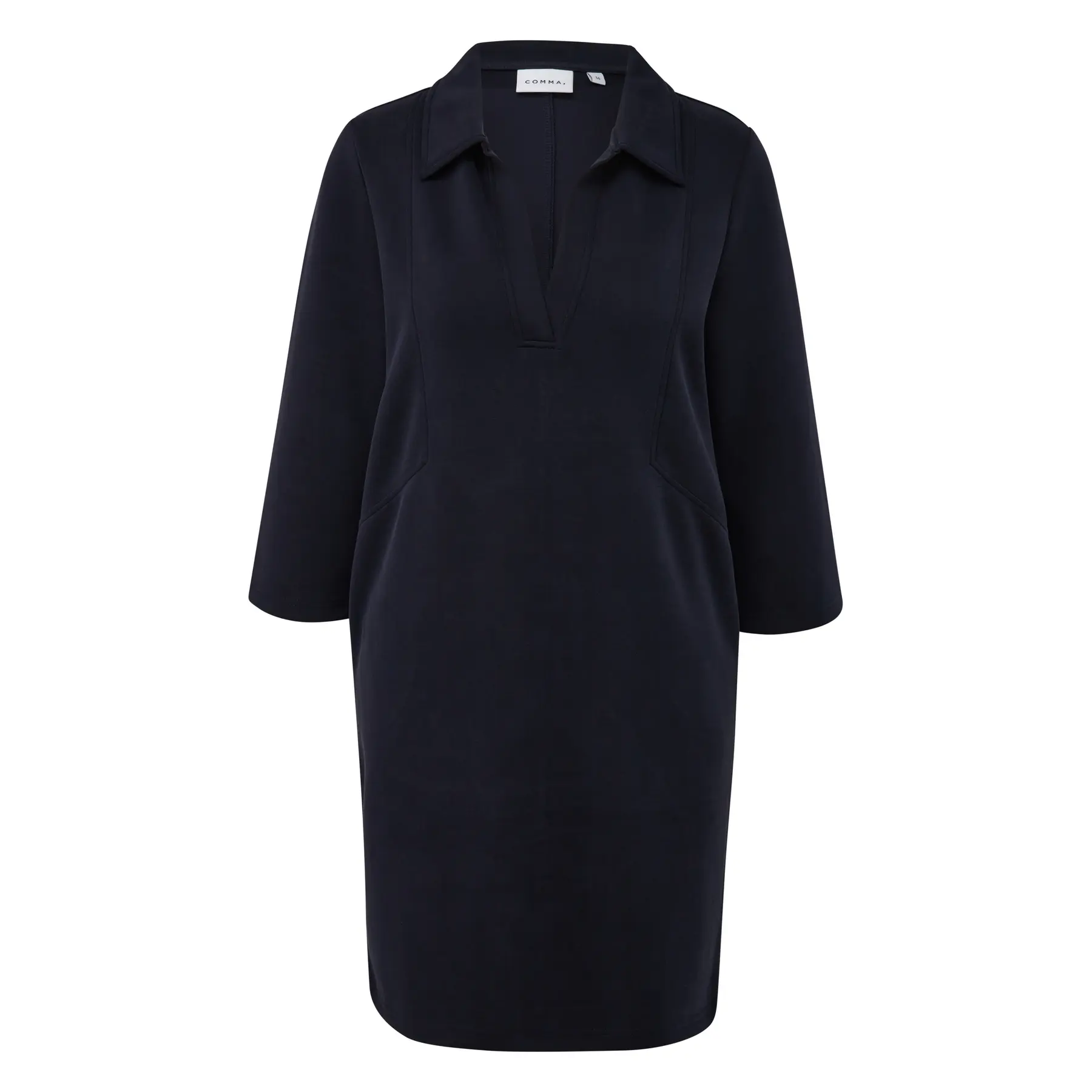 Fließendes Polo-Kleid mit Seitentaschen Damen COMMA