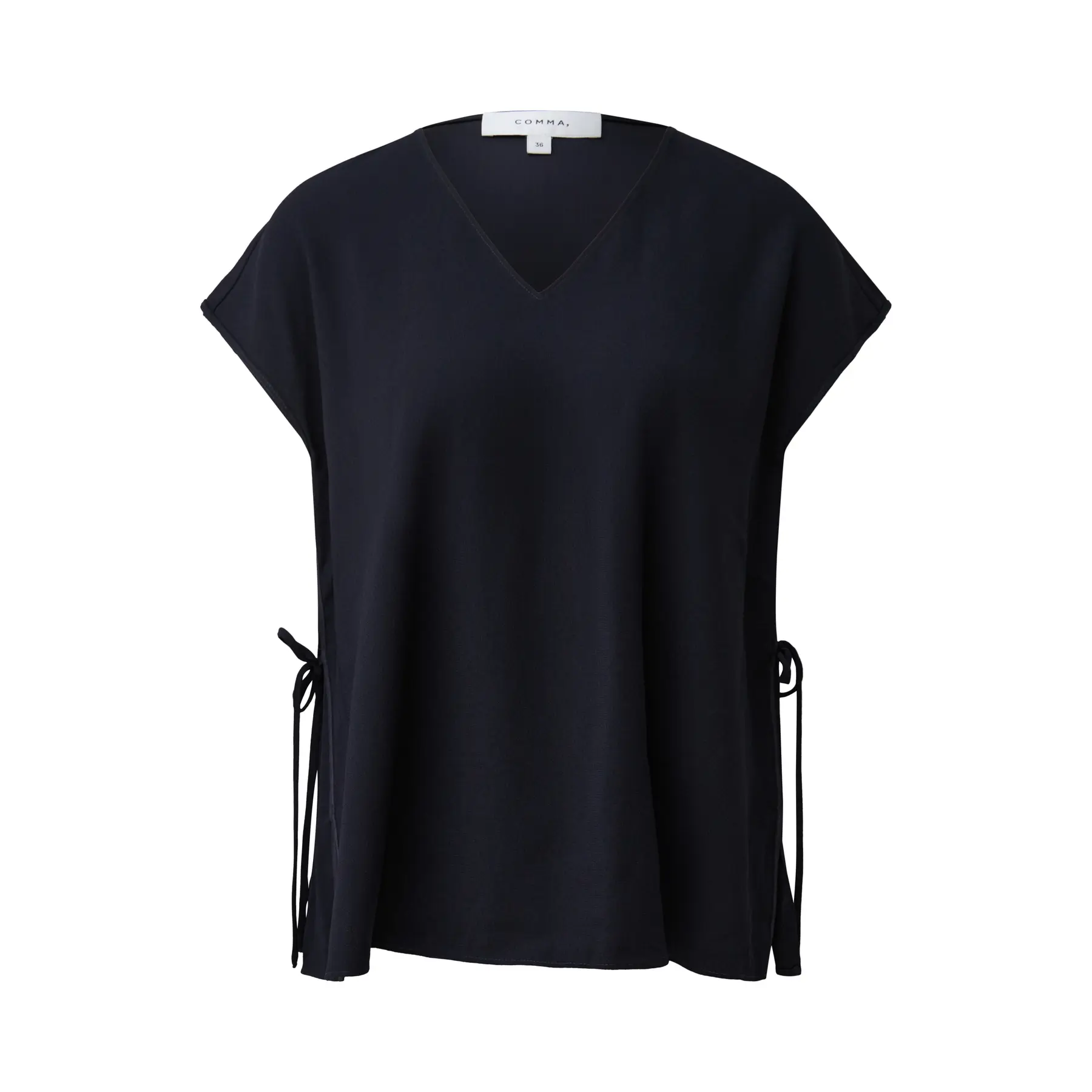 Blusa senza maniche con scollatura a V e lacci da annodare donna COMMA