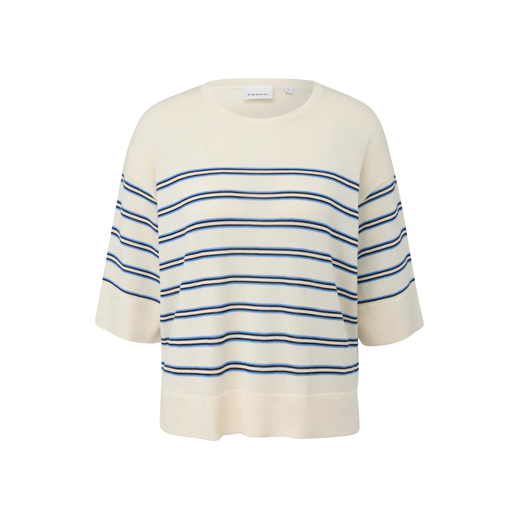 Maglione a girocollo a righe in maglia leggera donna COMMA