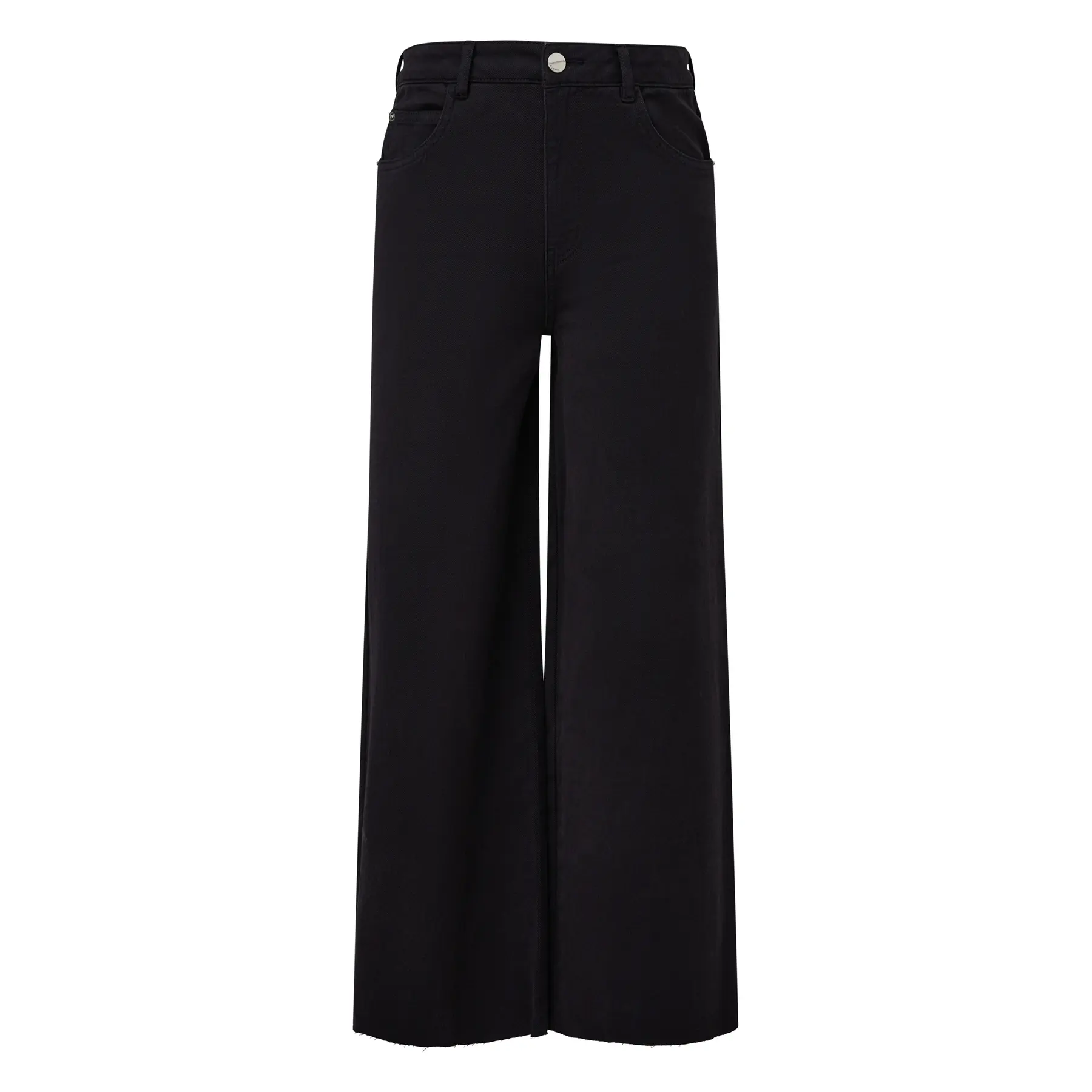Hoge Taille Wide Leg Jeans met Opgestikte Zakken Dames COMMA