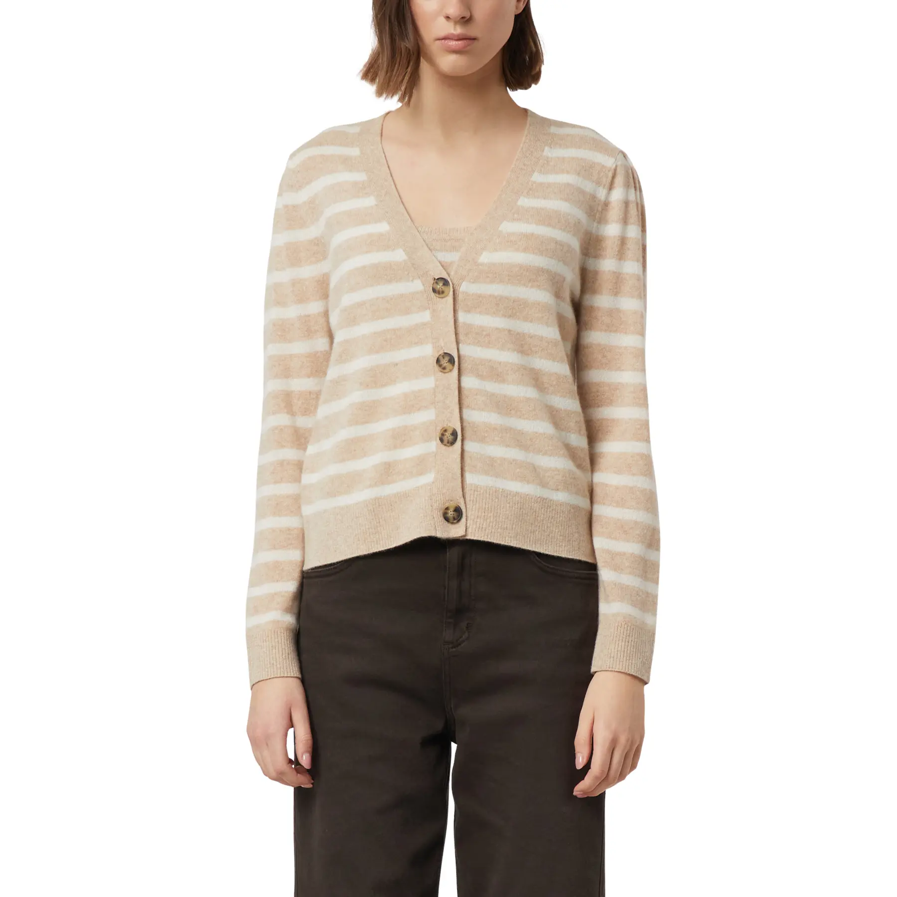 Zeitloses gestreiftes Cashmere-Cardigan für Damen COMMA