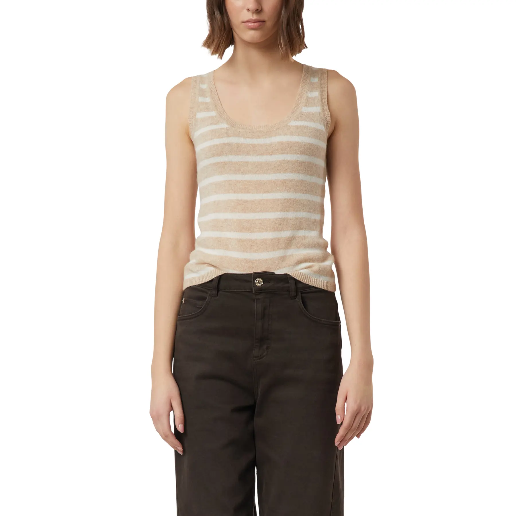 Top a righe in maglia fine di cashmere donna COMMA