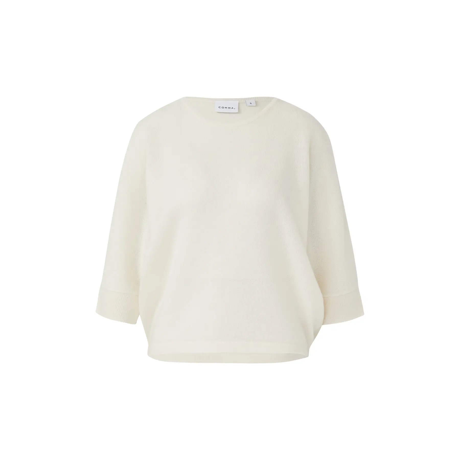 Pull girocol in cashmere lavorato donna COMMA