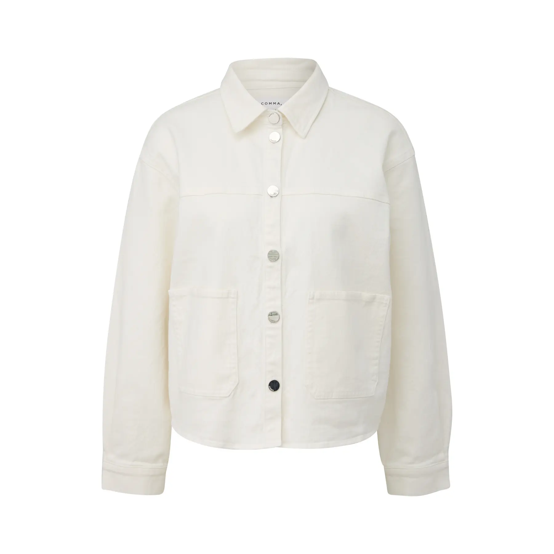 Oversized Jeansjacke mit Hemdkragen langärmlig für Damen COMMA