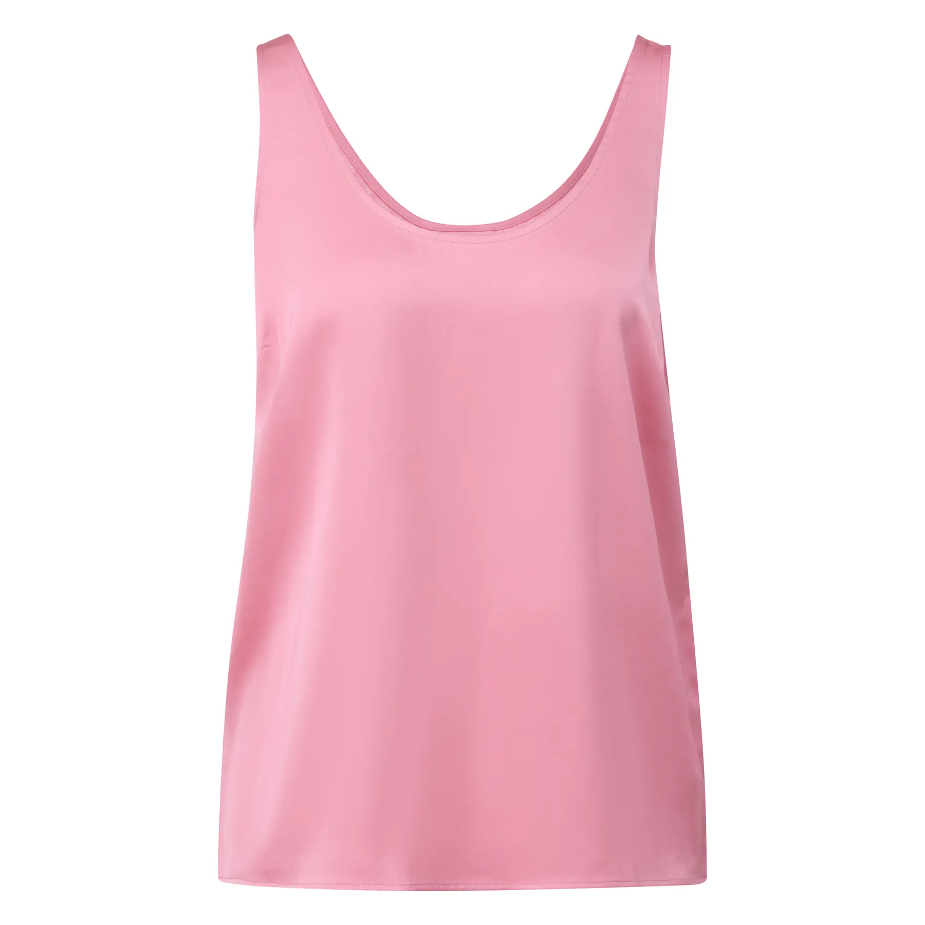 Glanzend Satijnen Tanktop Met Ronde Hals Dames COMMA