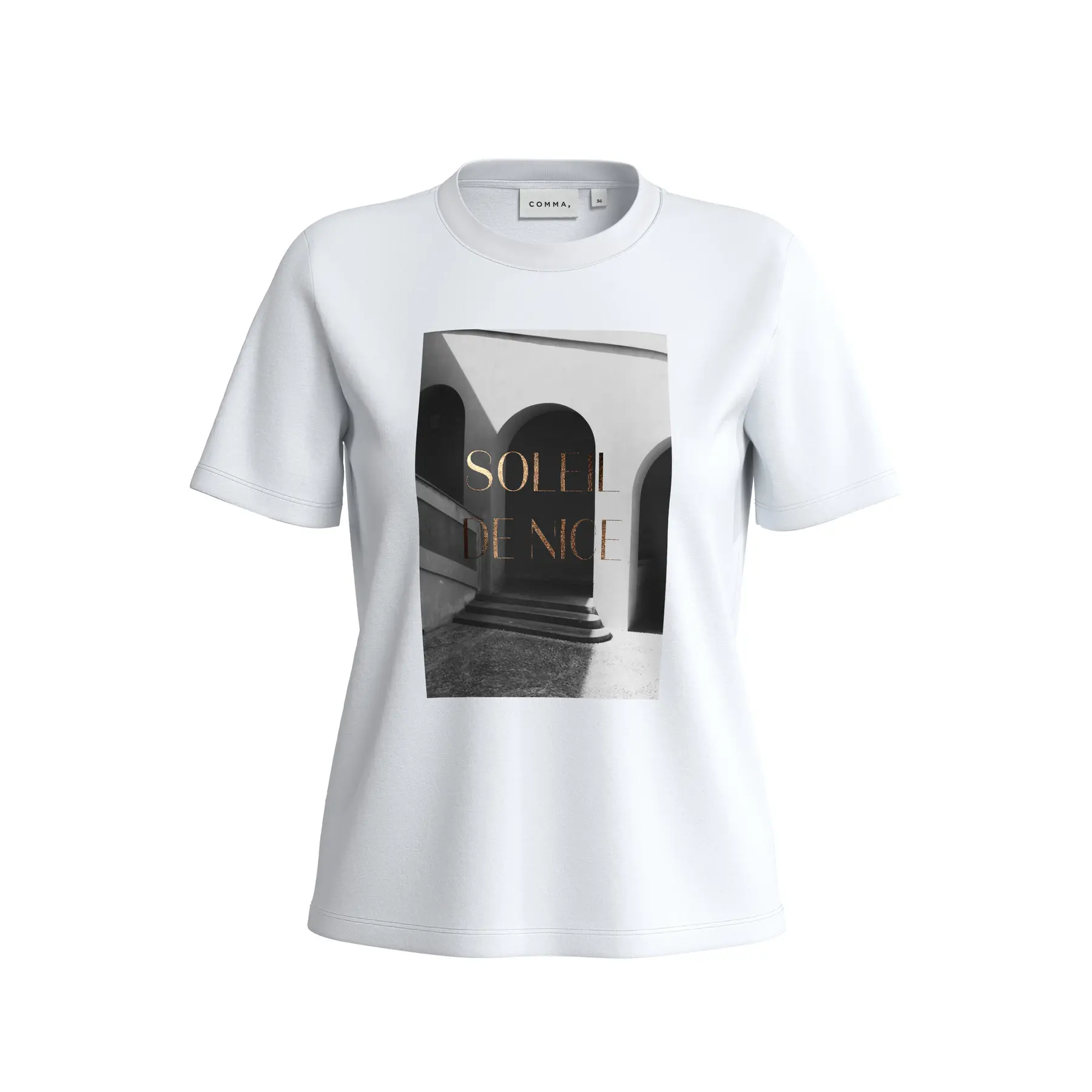 Women's Classic Fit Cotton T-Shirt Comma 01E6
