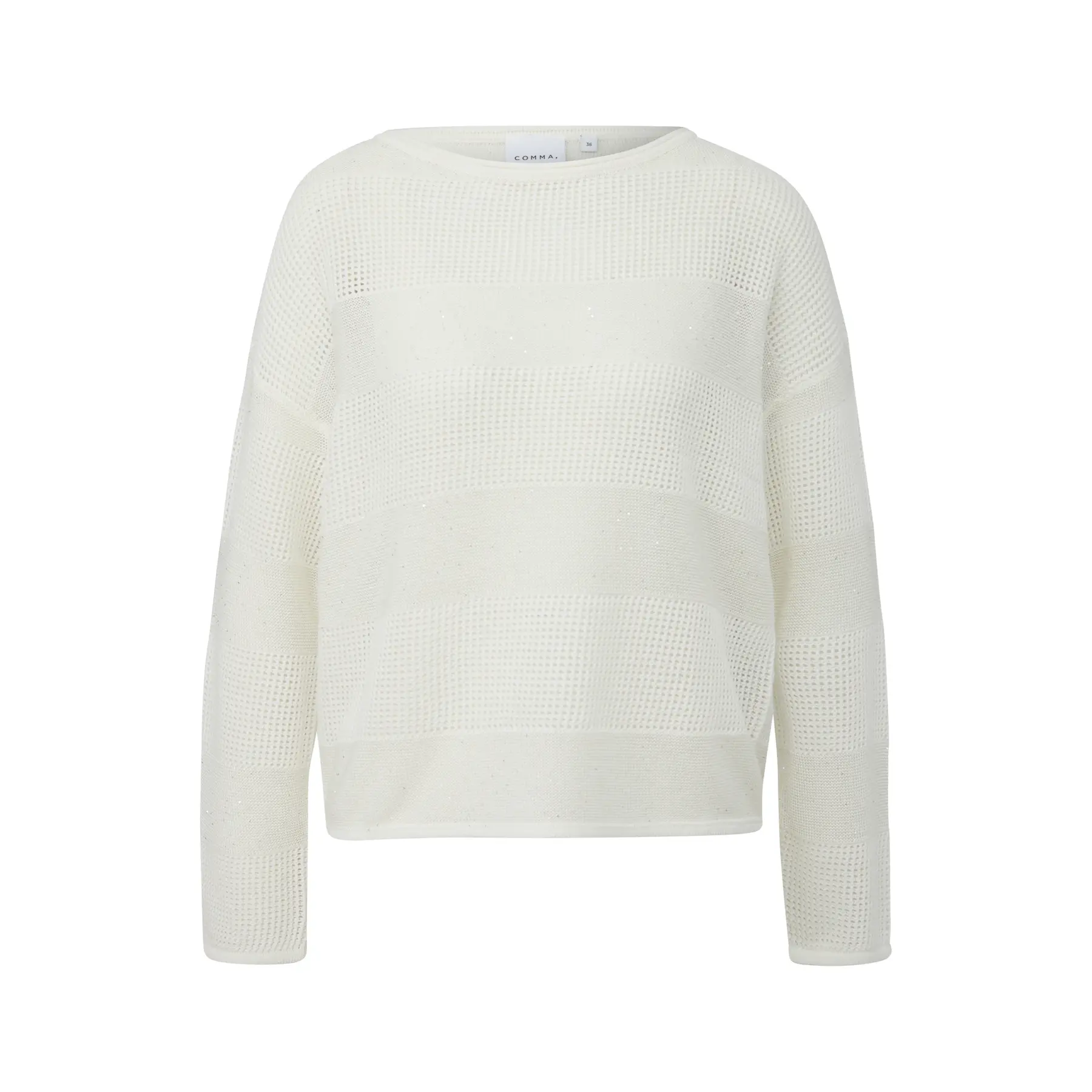 Pull col rotondo a mélange armonioso di righe donna COMMA