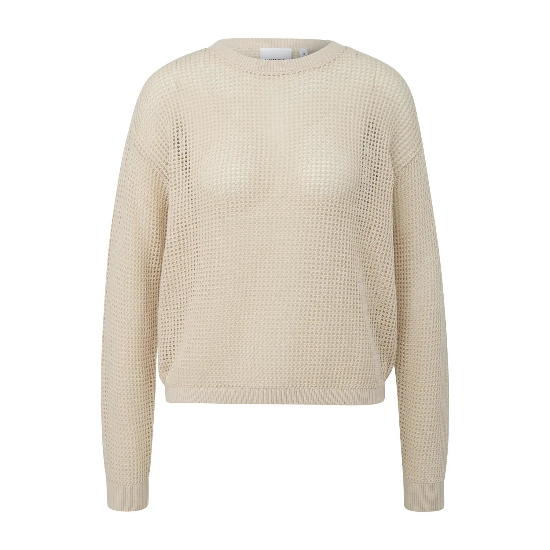 Pull Col Rotondo a Motivo Ajouré Raffinato Donna COMMA