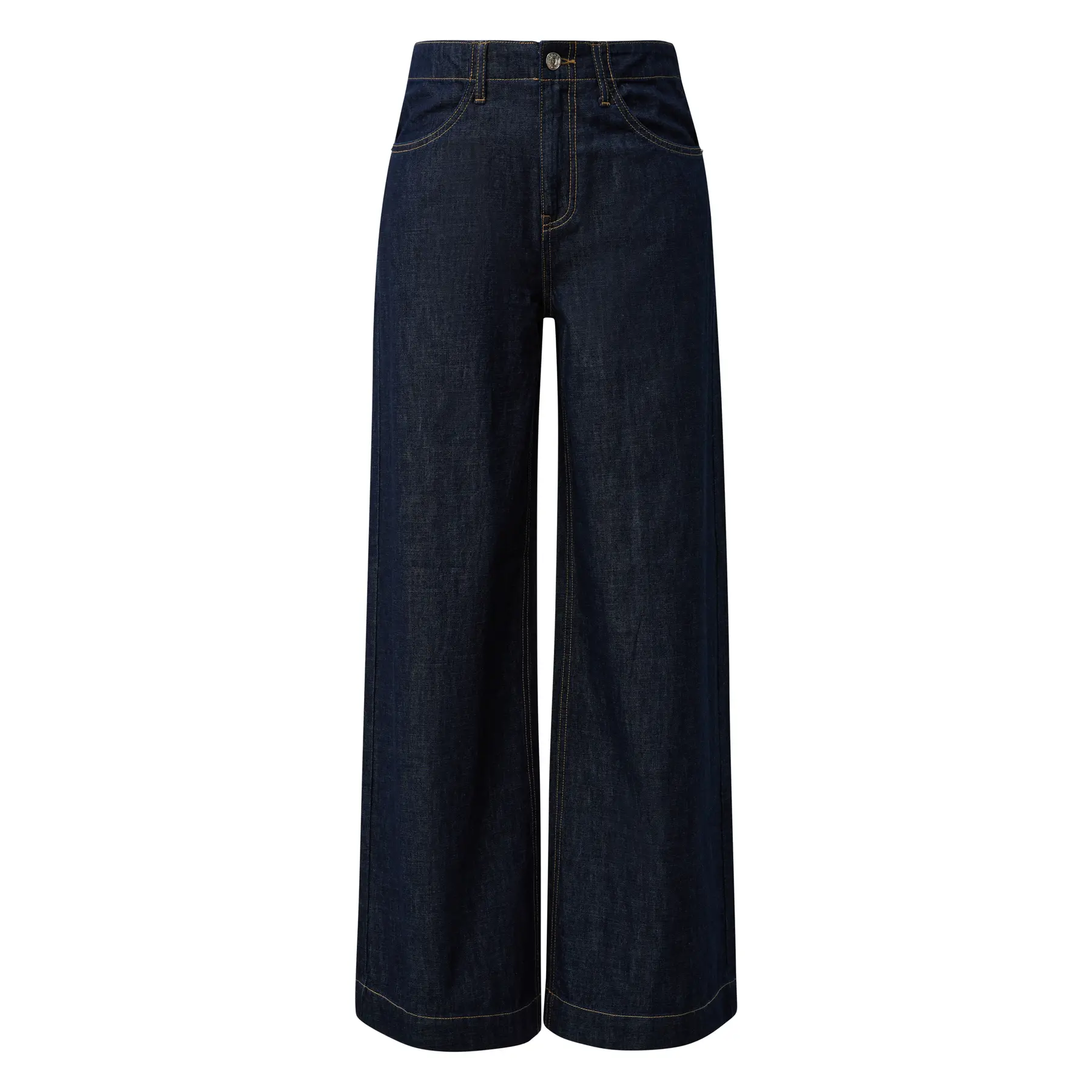Jeans Wide Leg Leggeri con Tasche Applicate Vita Alta Donna COMMA