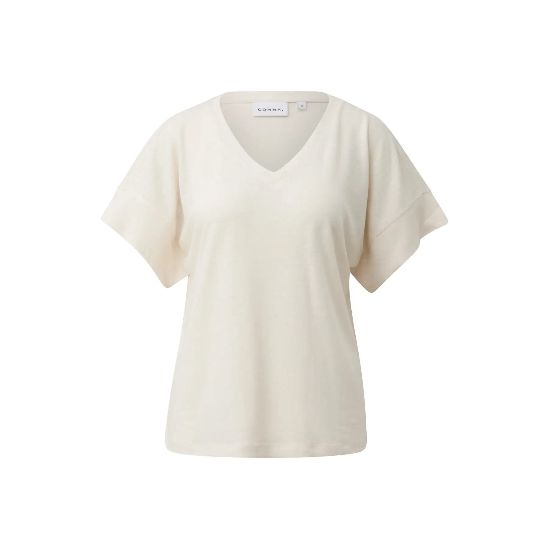 T-shirt scollo a V con spalle scese donna COMMA