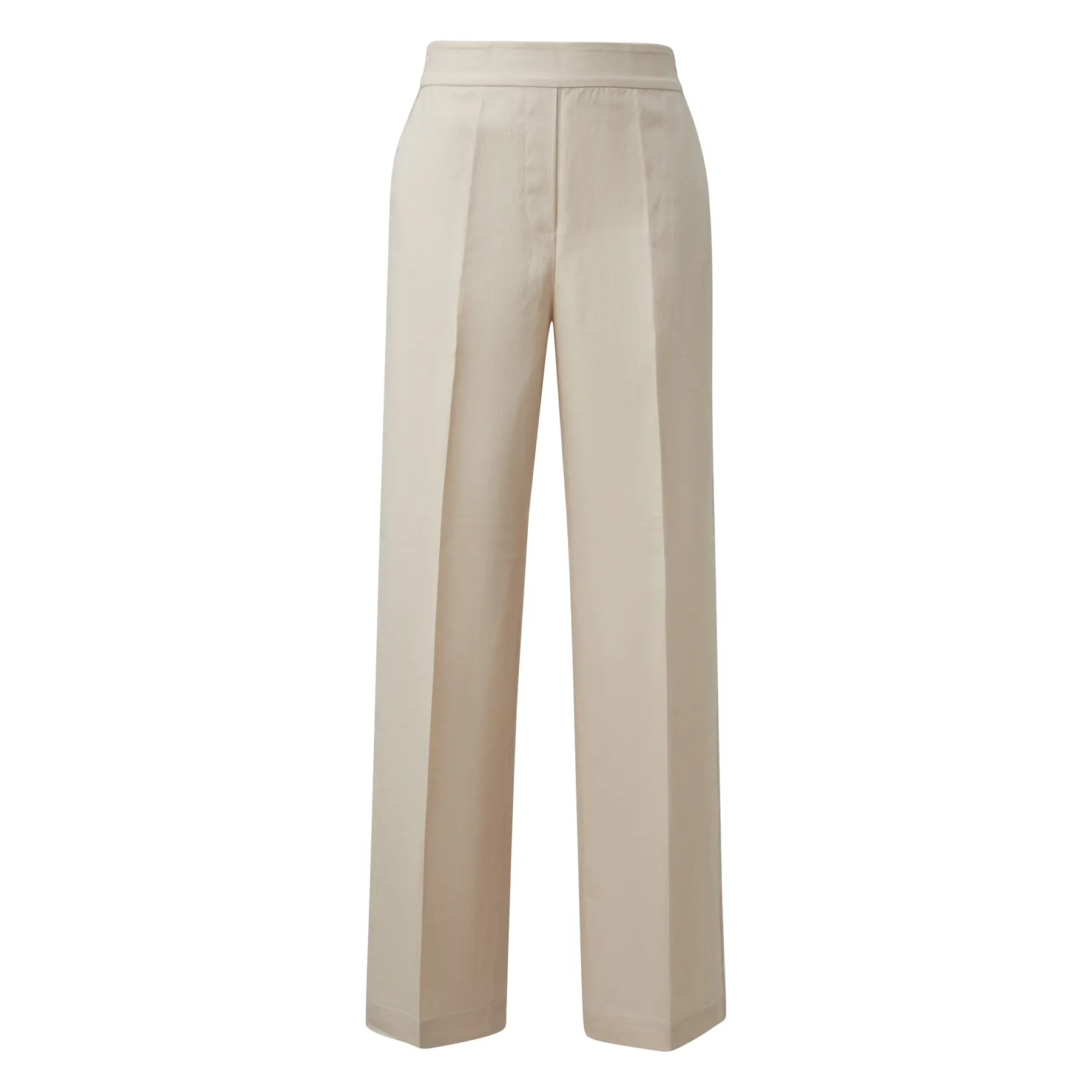 Pantalone largo in misto lino con vita elastica preformata donna COMMA