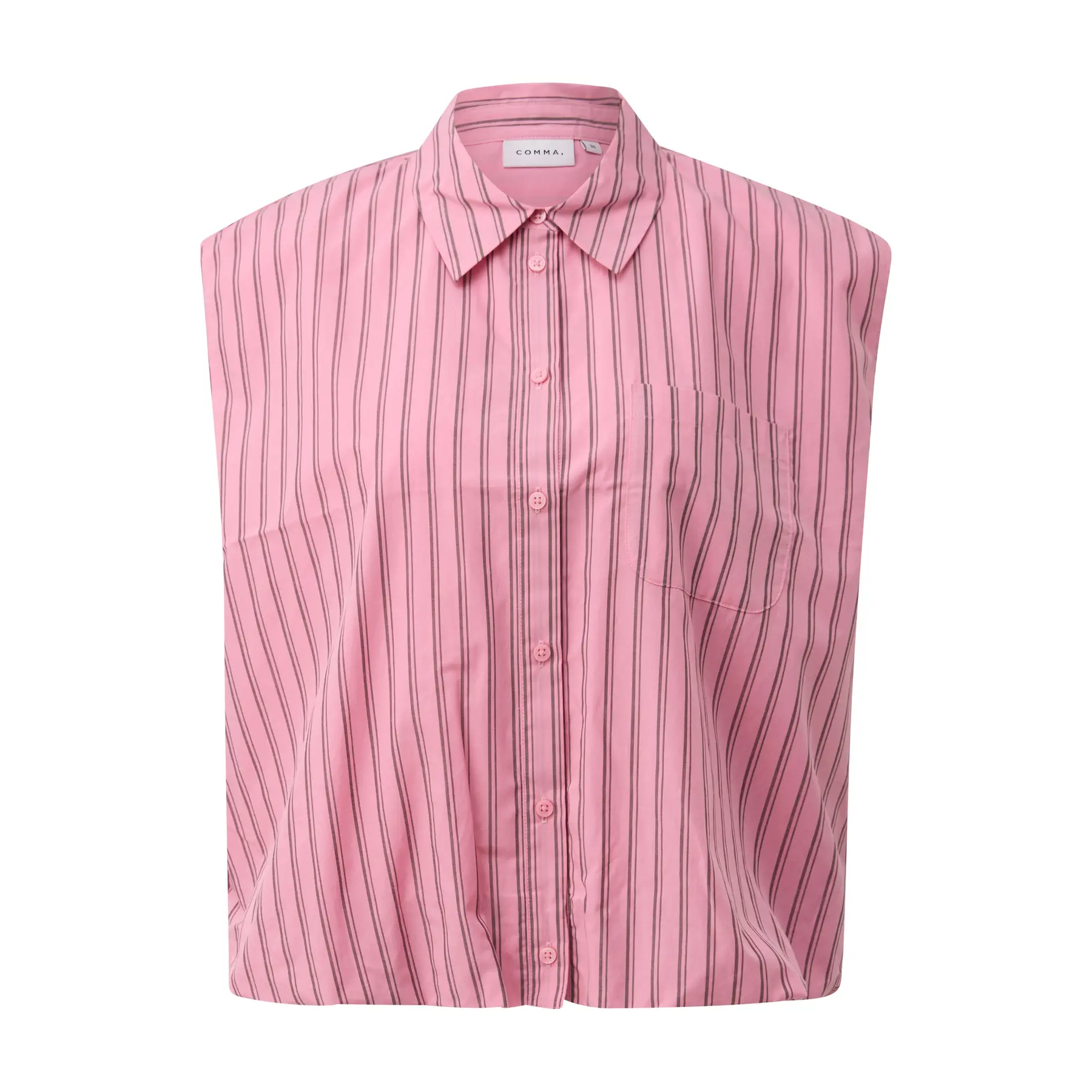 Mouwloos Blouse Losse Pas Met Bollenzoom Dames COMMA